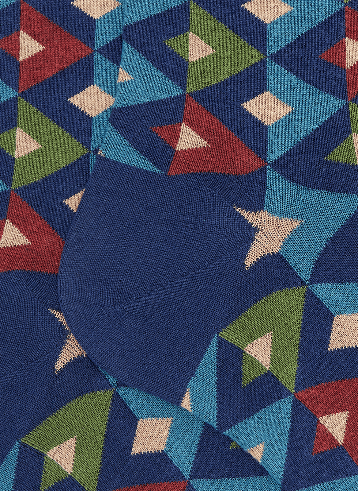 Mid-calf socks with pattern in blended cotton. DORÉ DORÉ Blue