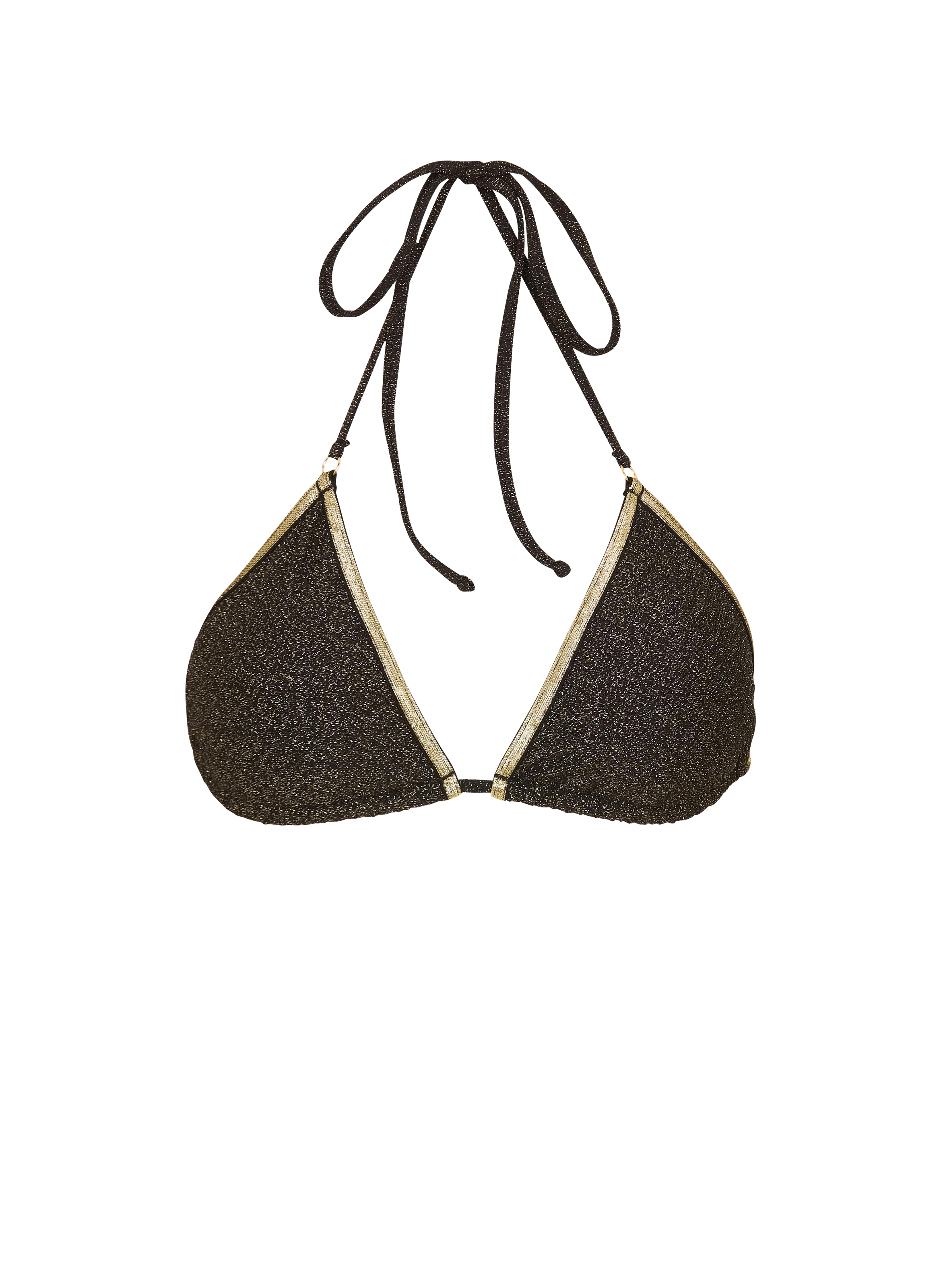 Haut de maillot de bain Chris à paillettes LA NOUVELLE Noir