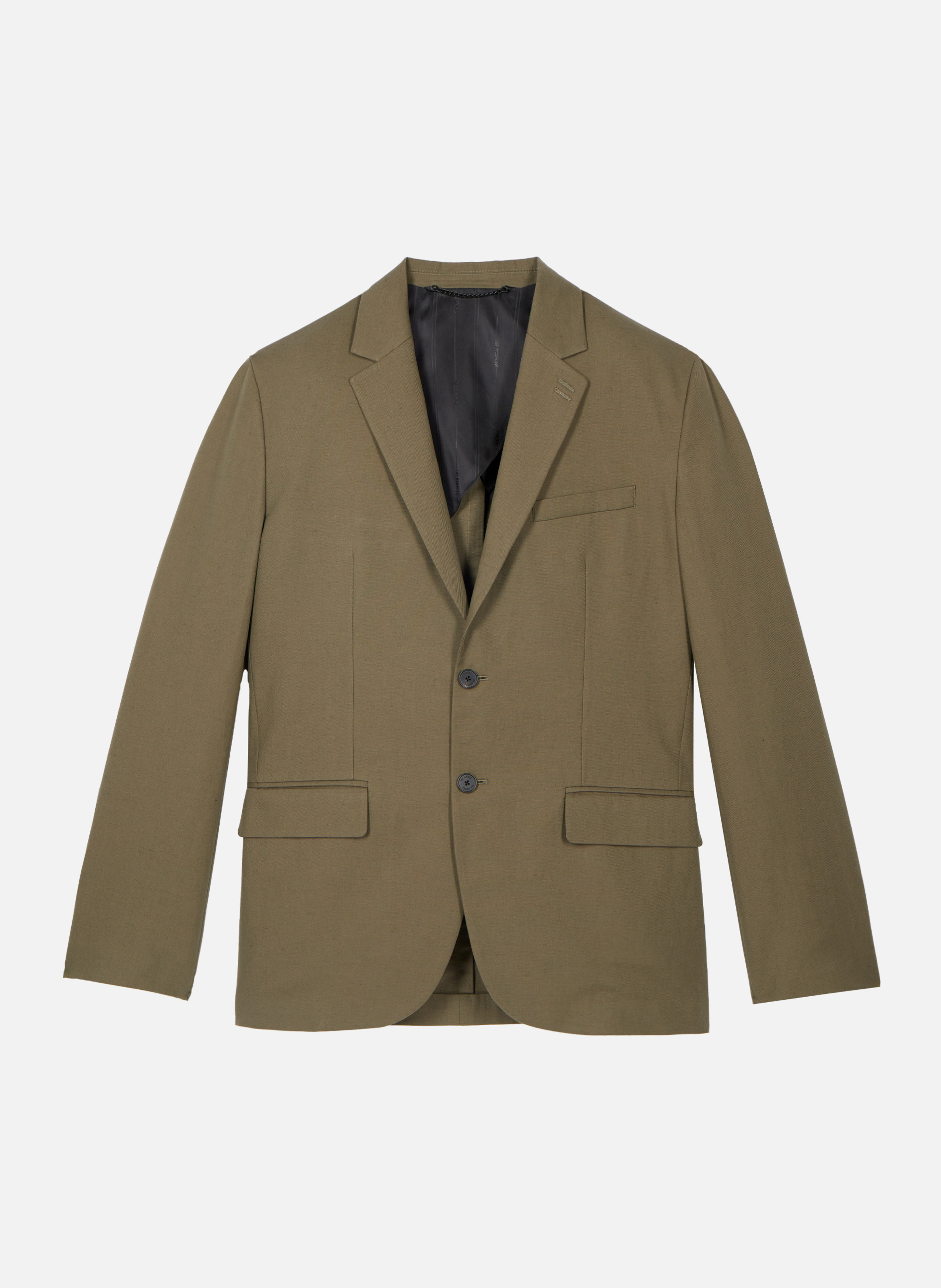 Veste de costume en coton lin THE KOOPLES Vert