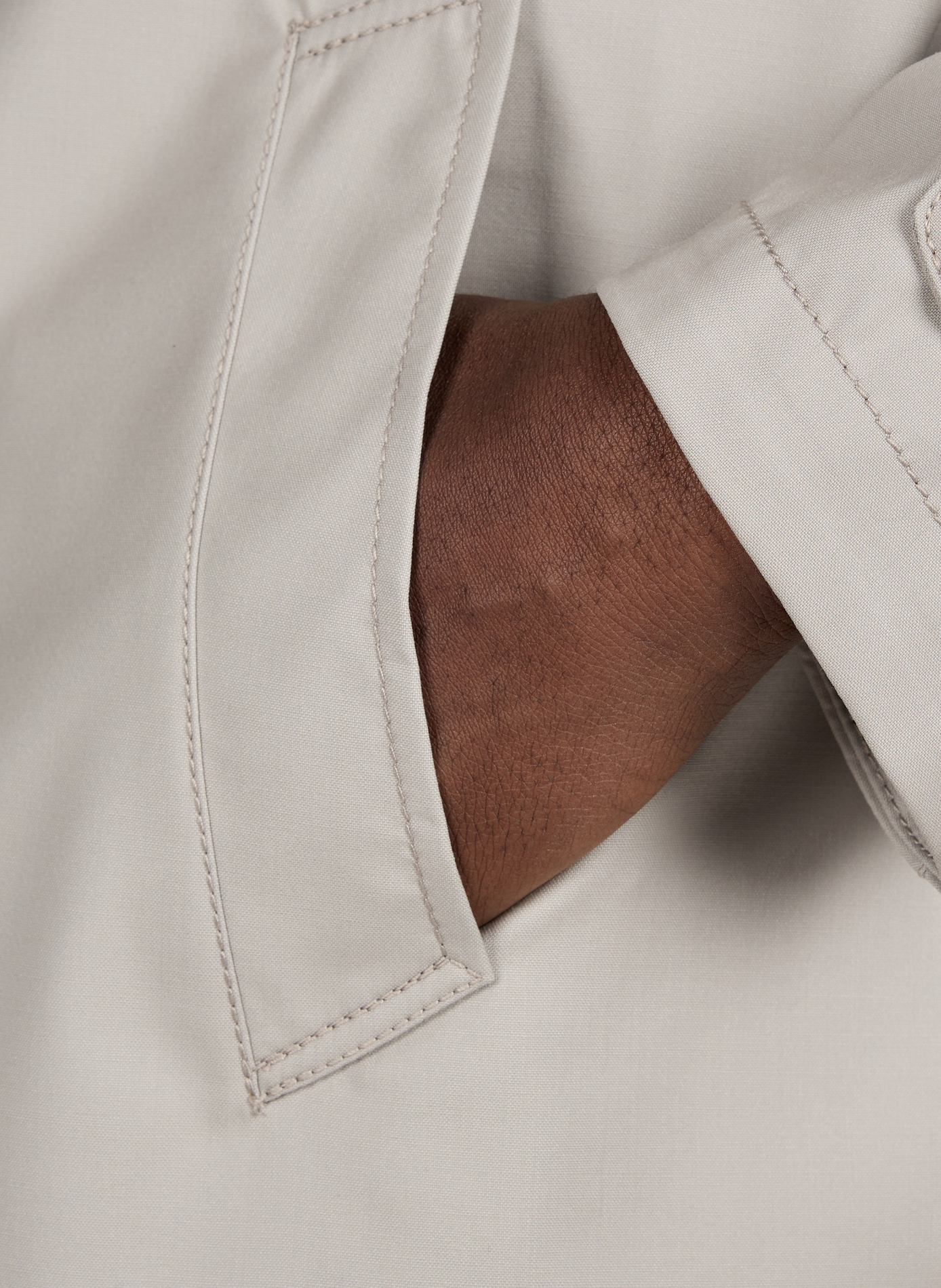 Plain raincoat with classic collar HERNO Grey