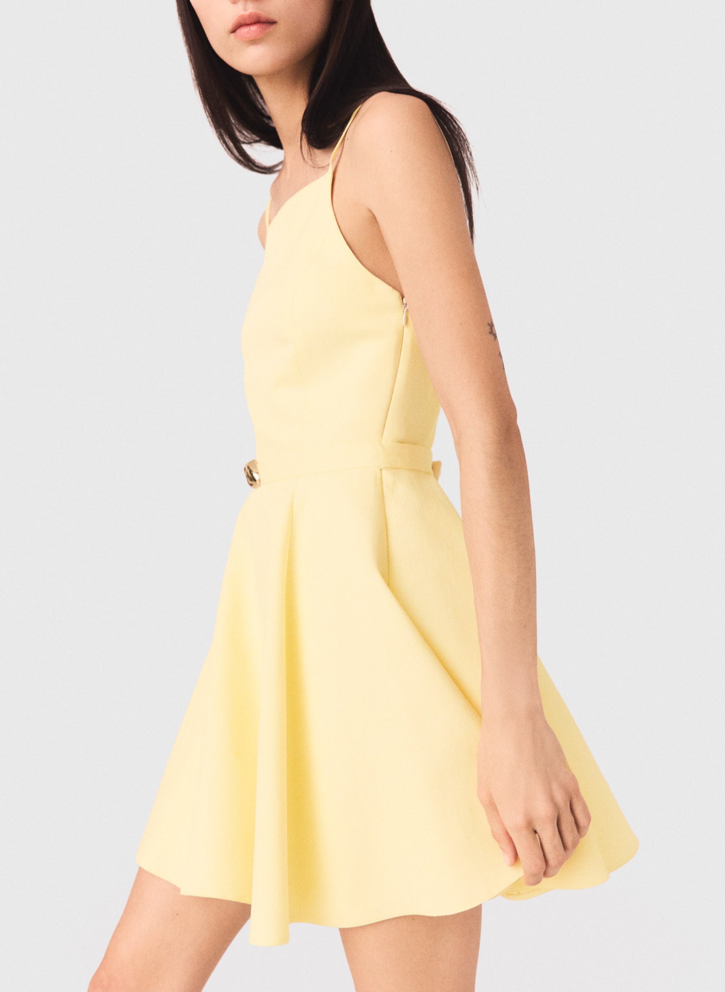 Robe courte évasée MAJE Jaune