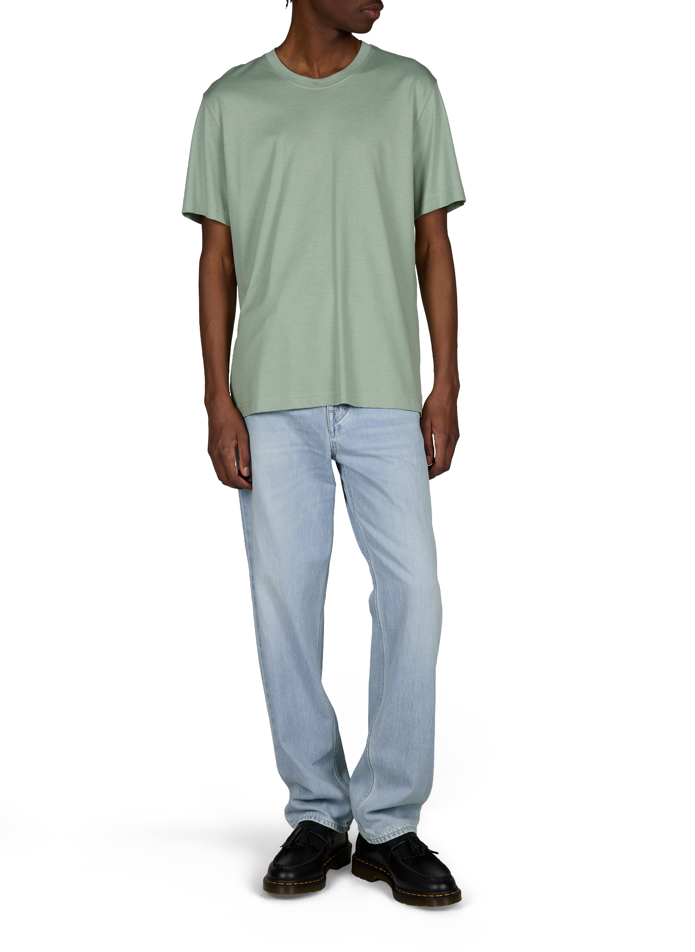 Solid straight-cut T-shirt ETON Green