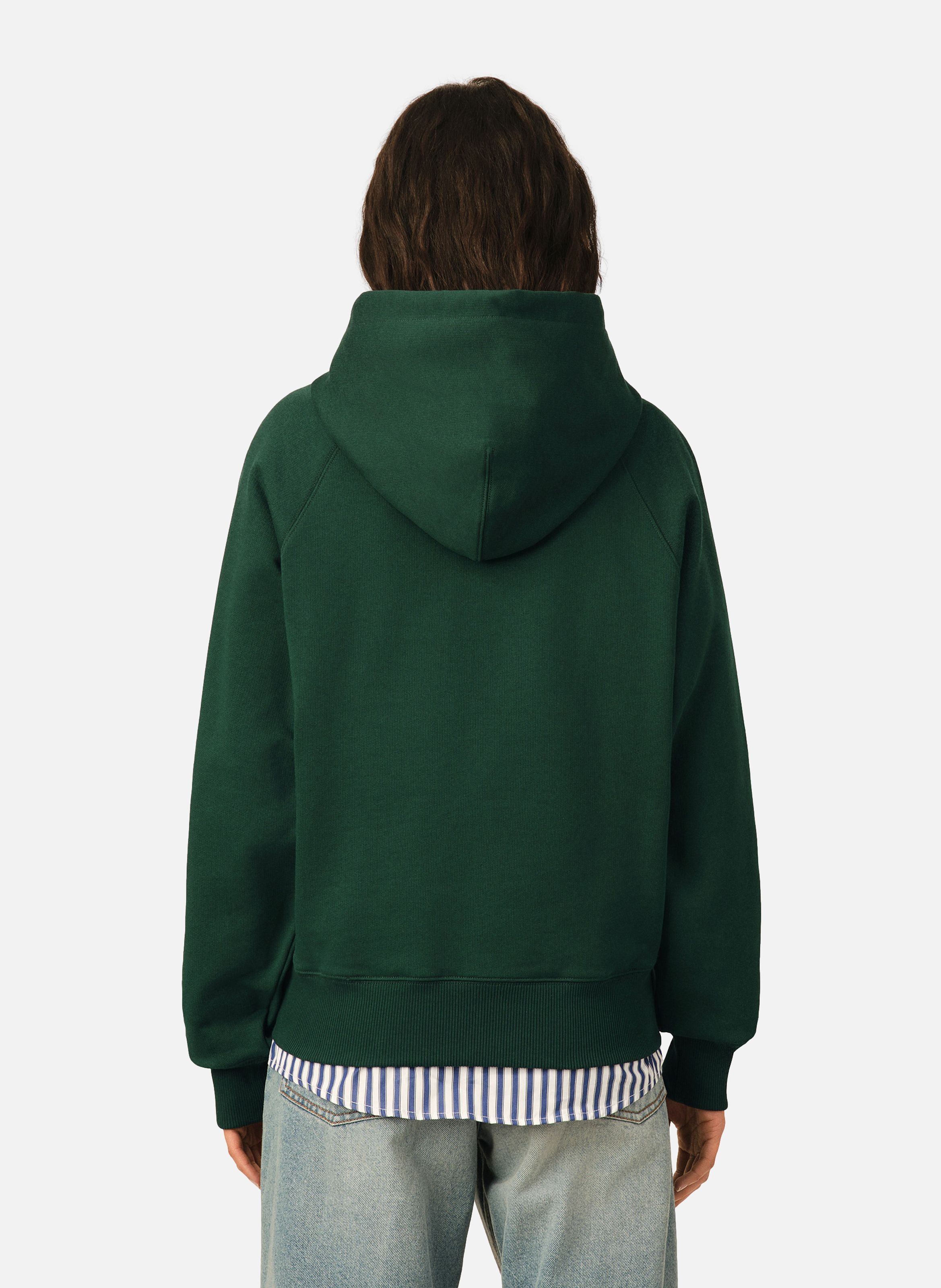 Hoodie unisexe en coton "don't forget to love" AMI PARIS Vert