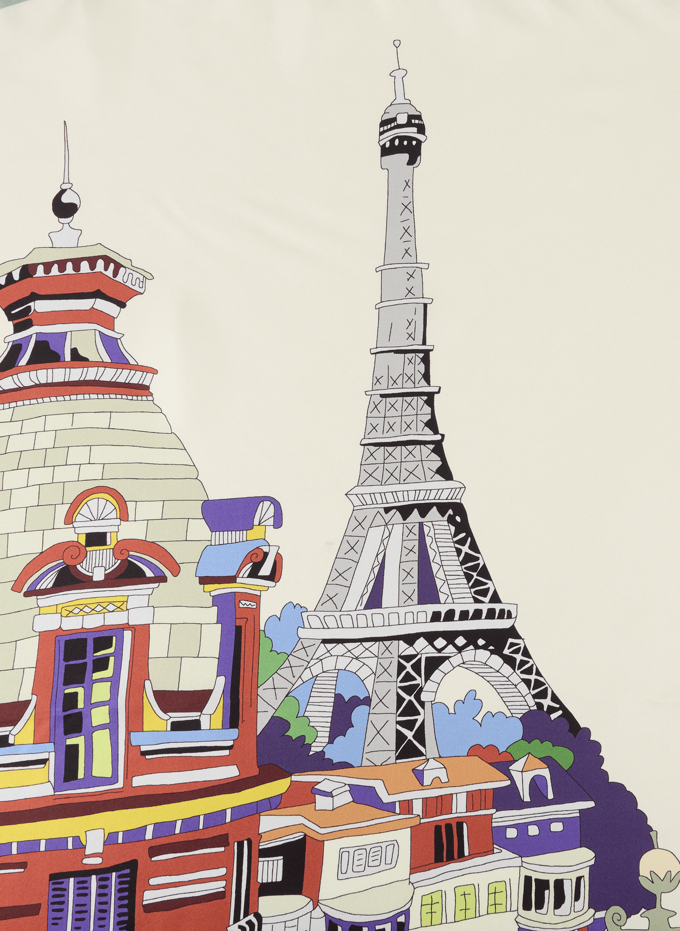 Pañuelo estampado de seda AU PRINTEMPS PARIS Multicolor