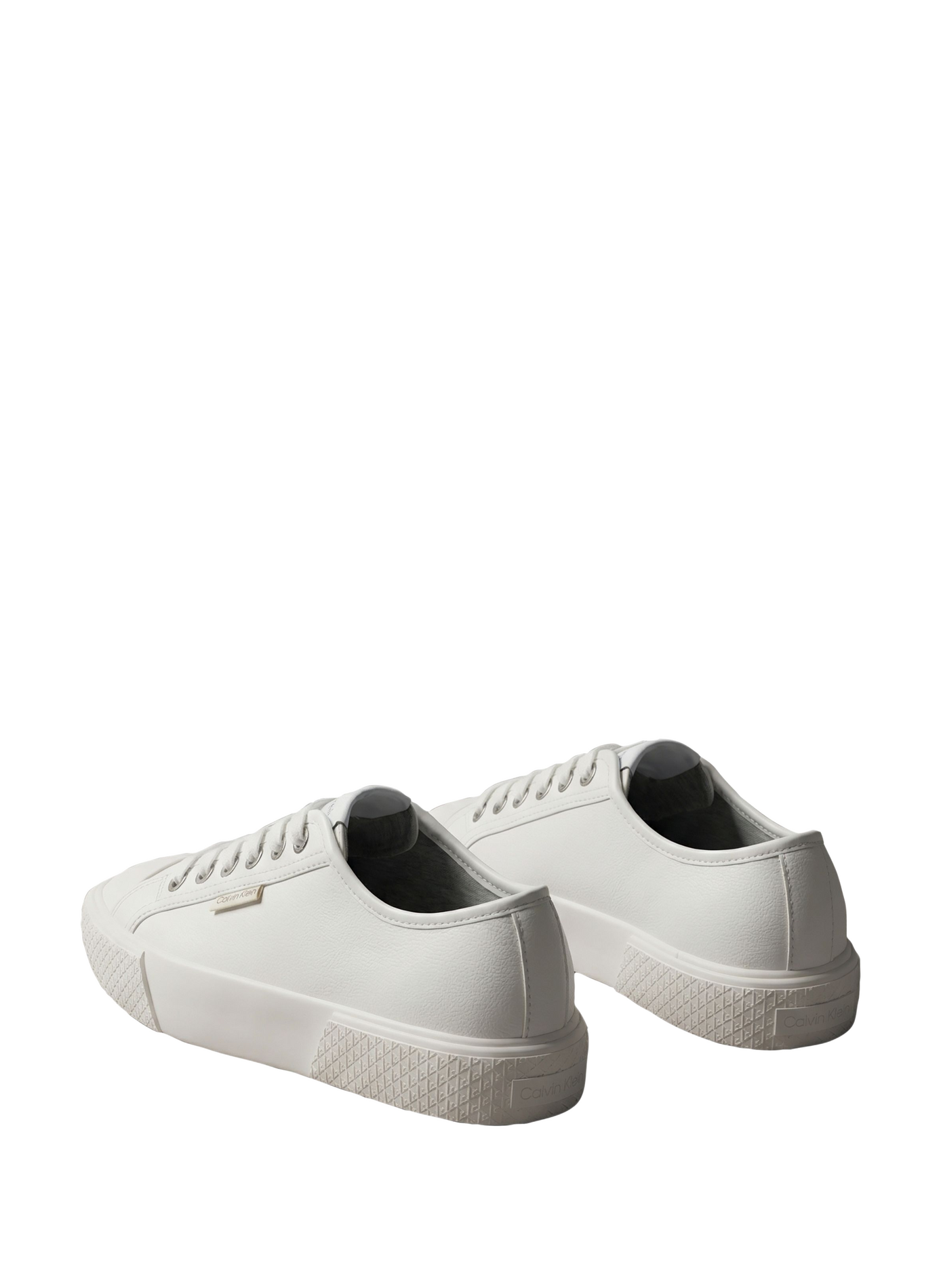Solid sneakers with reinforced leather toe CALVIN KLEIN White