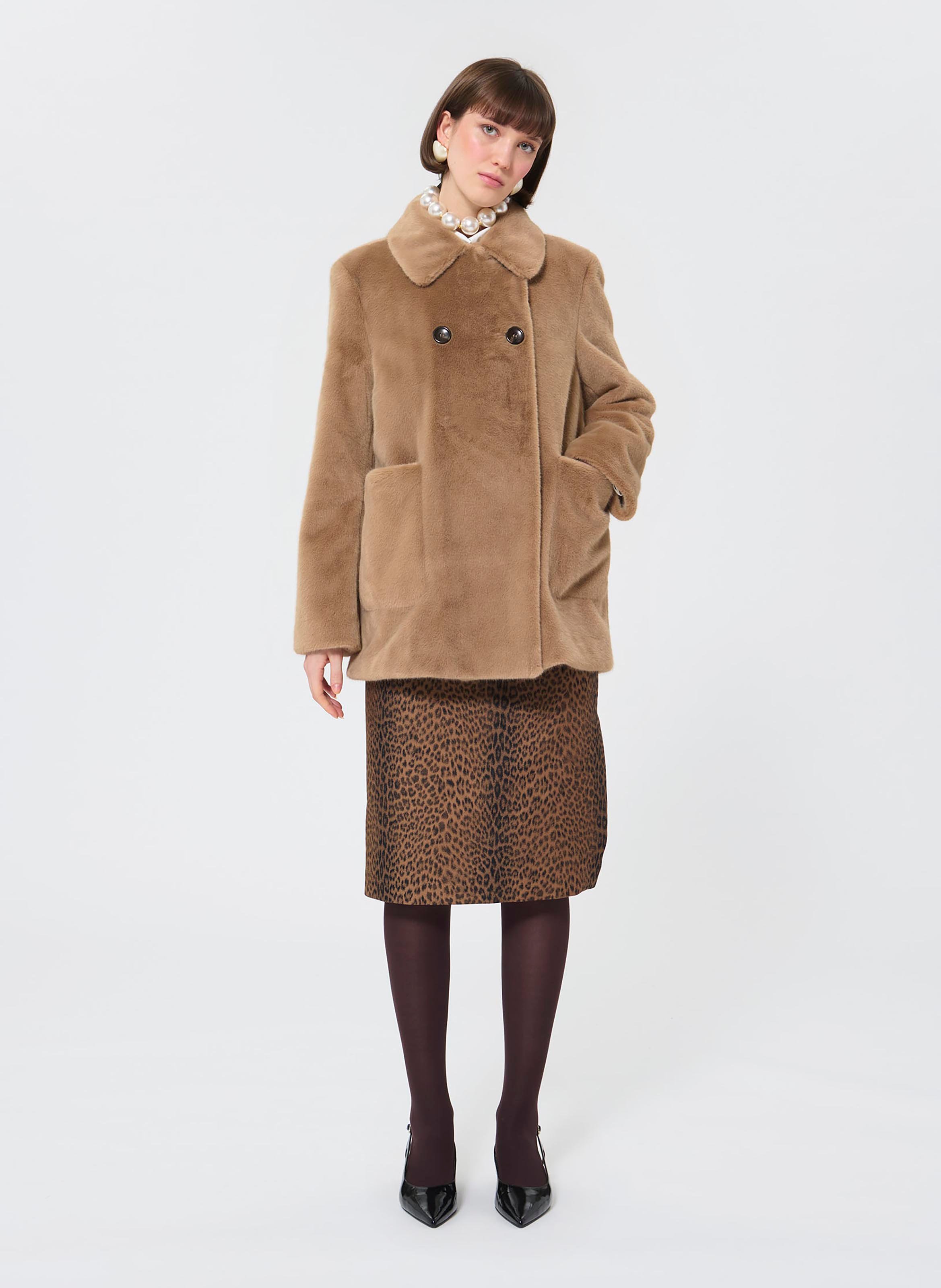 Manteau fausse fourrure melba TARA JARMON Marron