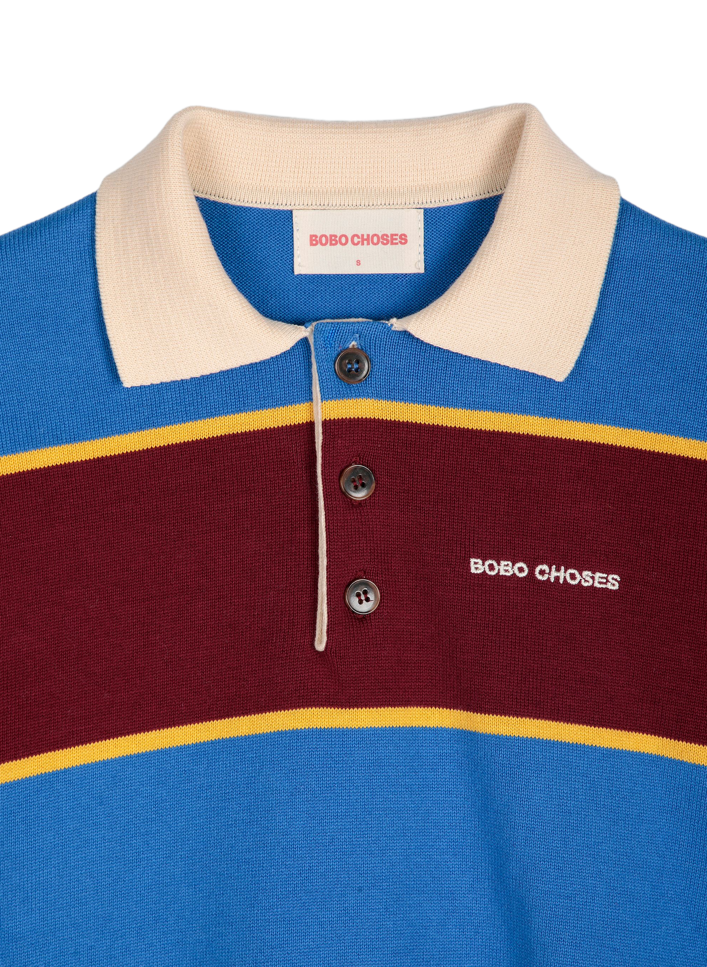 Striped cotton polo shirt BOBO CHOSES Blue