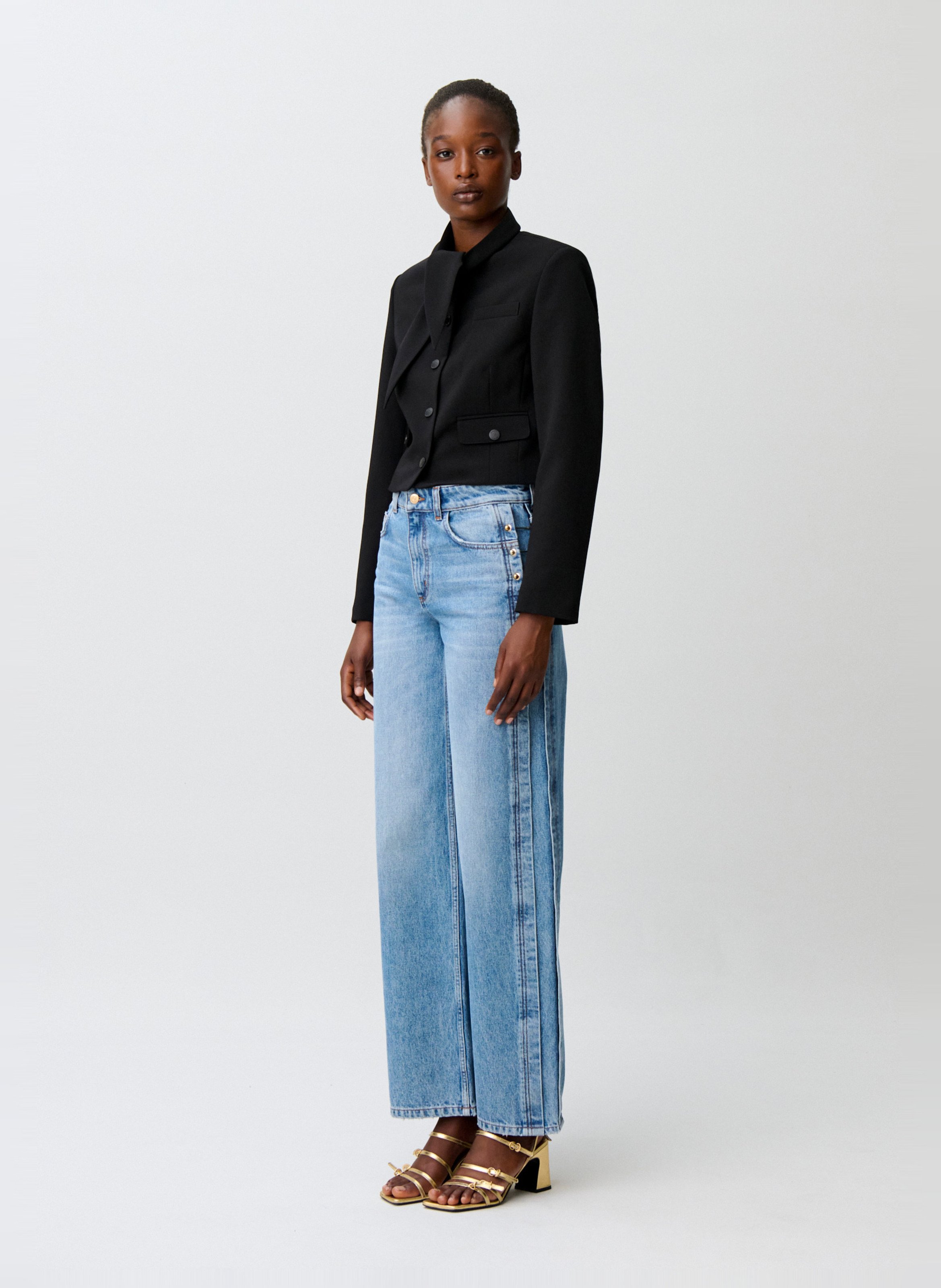 Veste droite col lavallière CLAUDIE PIERLOT Noir