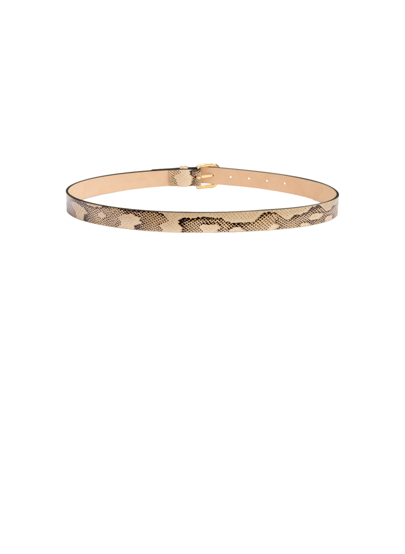 Zap slim python-effect leather belt ISABEL MARANT Beige