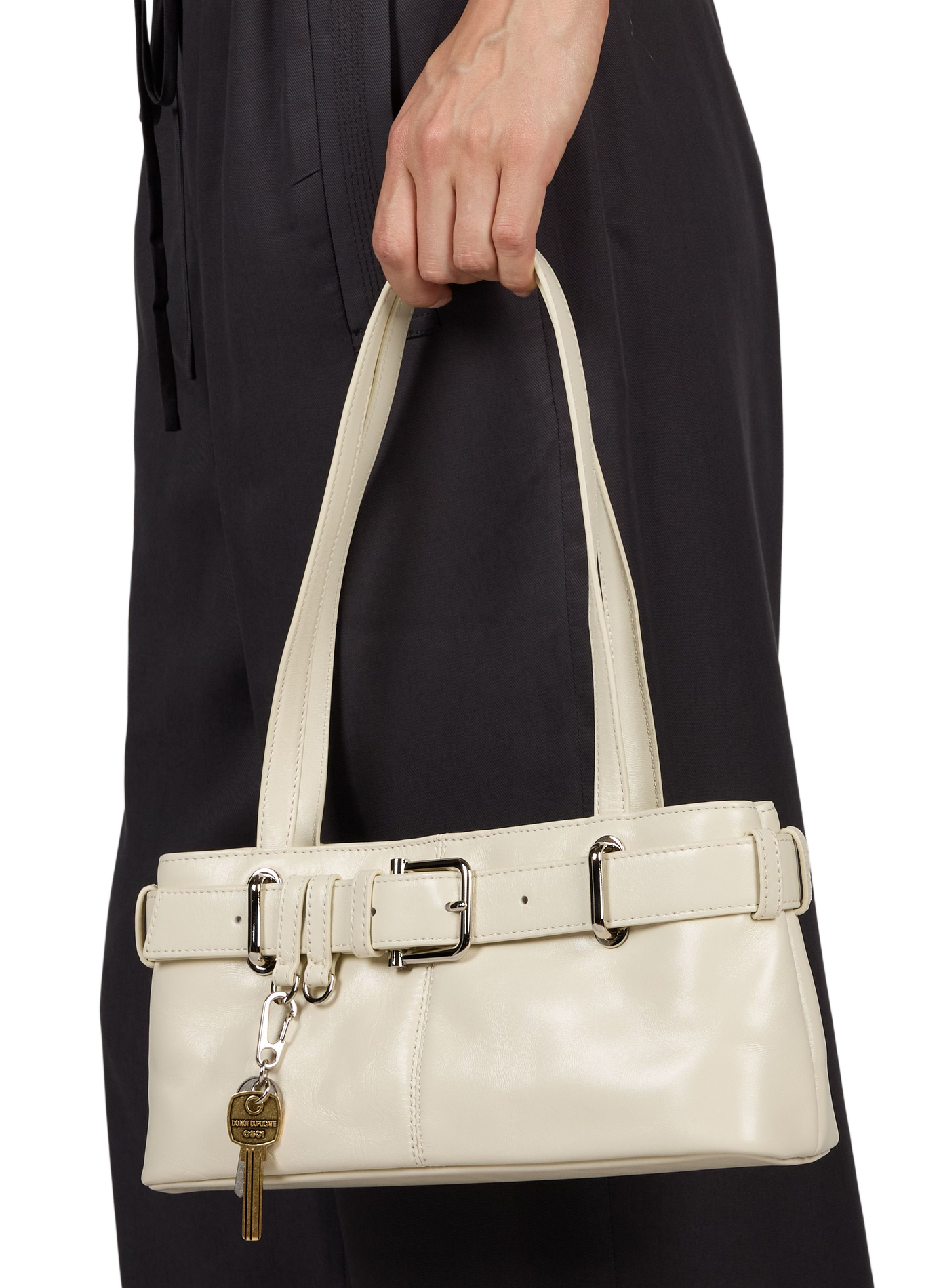 Shoulder bag Brocle Mini in leather OSOI Beige