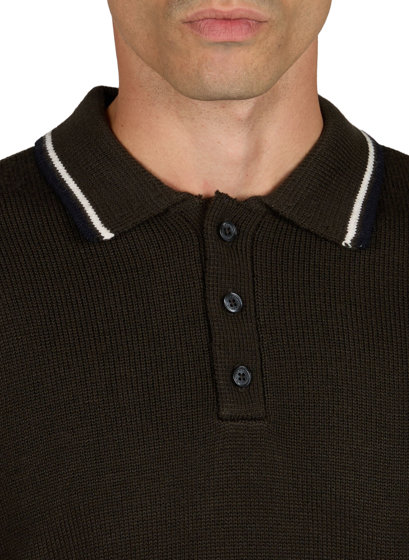 Straight-fit polo-neck jumper ARMANI EXCHANGE Khaki