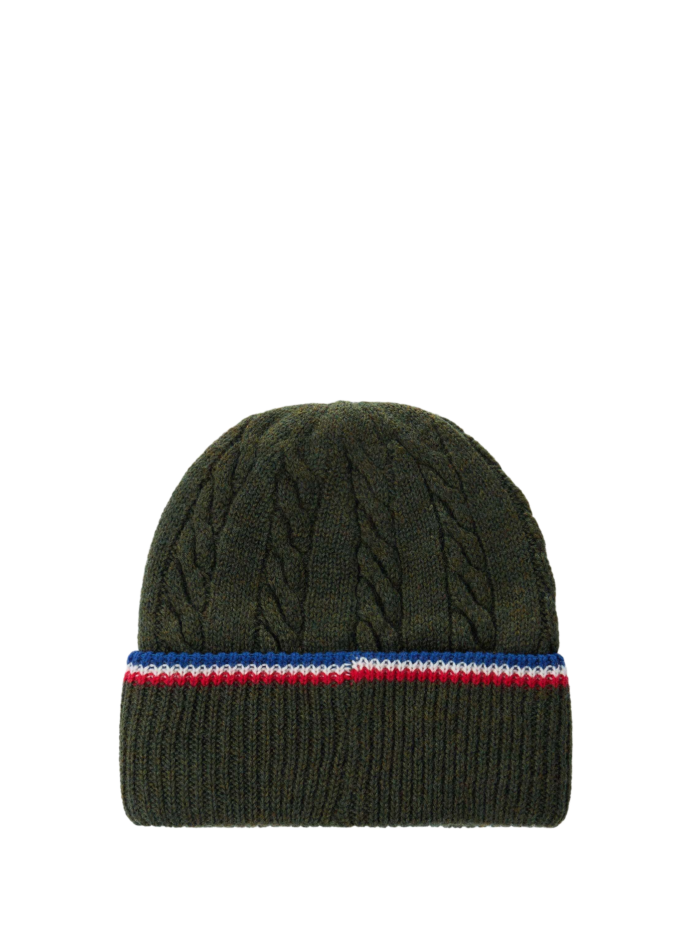 Beanie mit Umschlag im Zopfmuster ROSSIGNOL Khaki