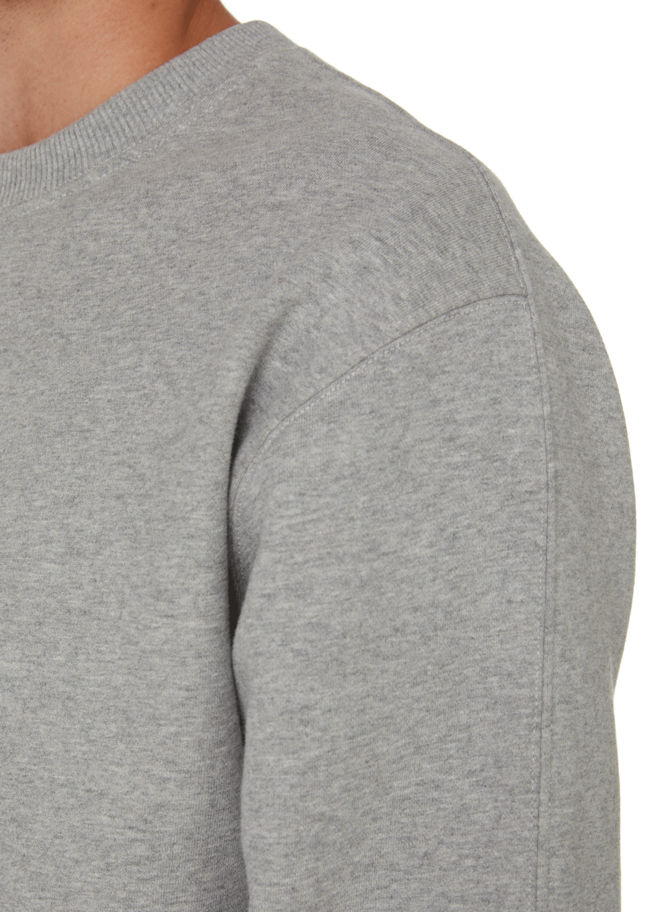 Sweatshirt col rond en coton SAISON 1865 Gris