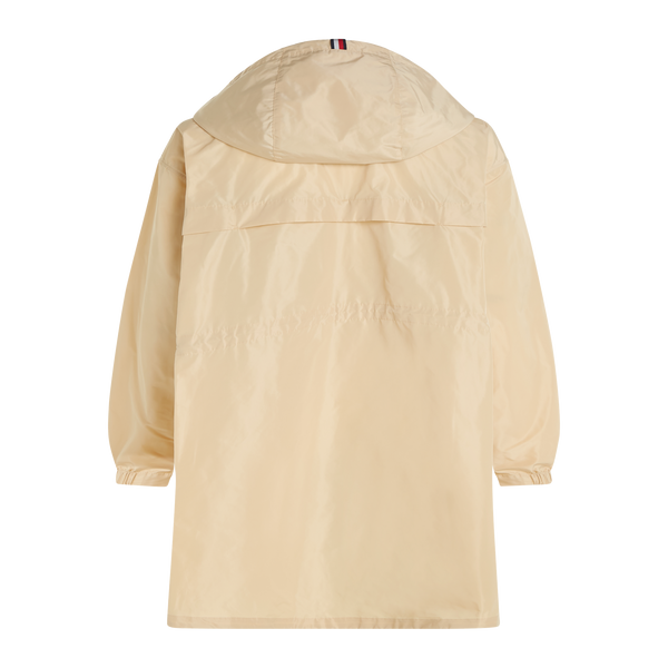 Tommy Hilfiger Long Raincoat In Neutral