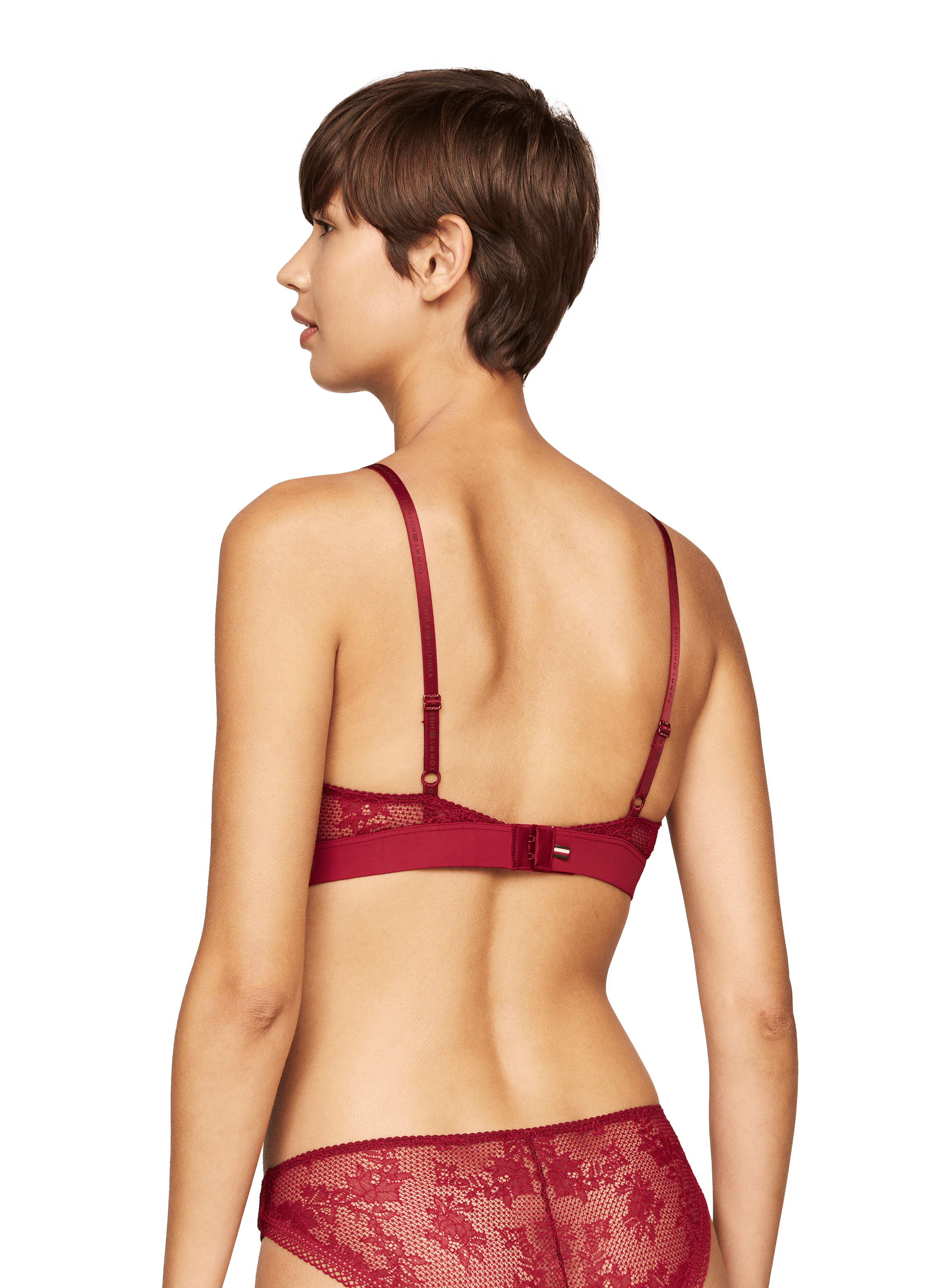 Soutien-gorge triangle en dentelle TOMMY HILFIGER Rouge