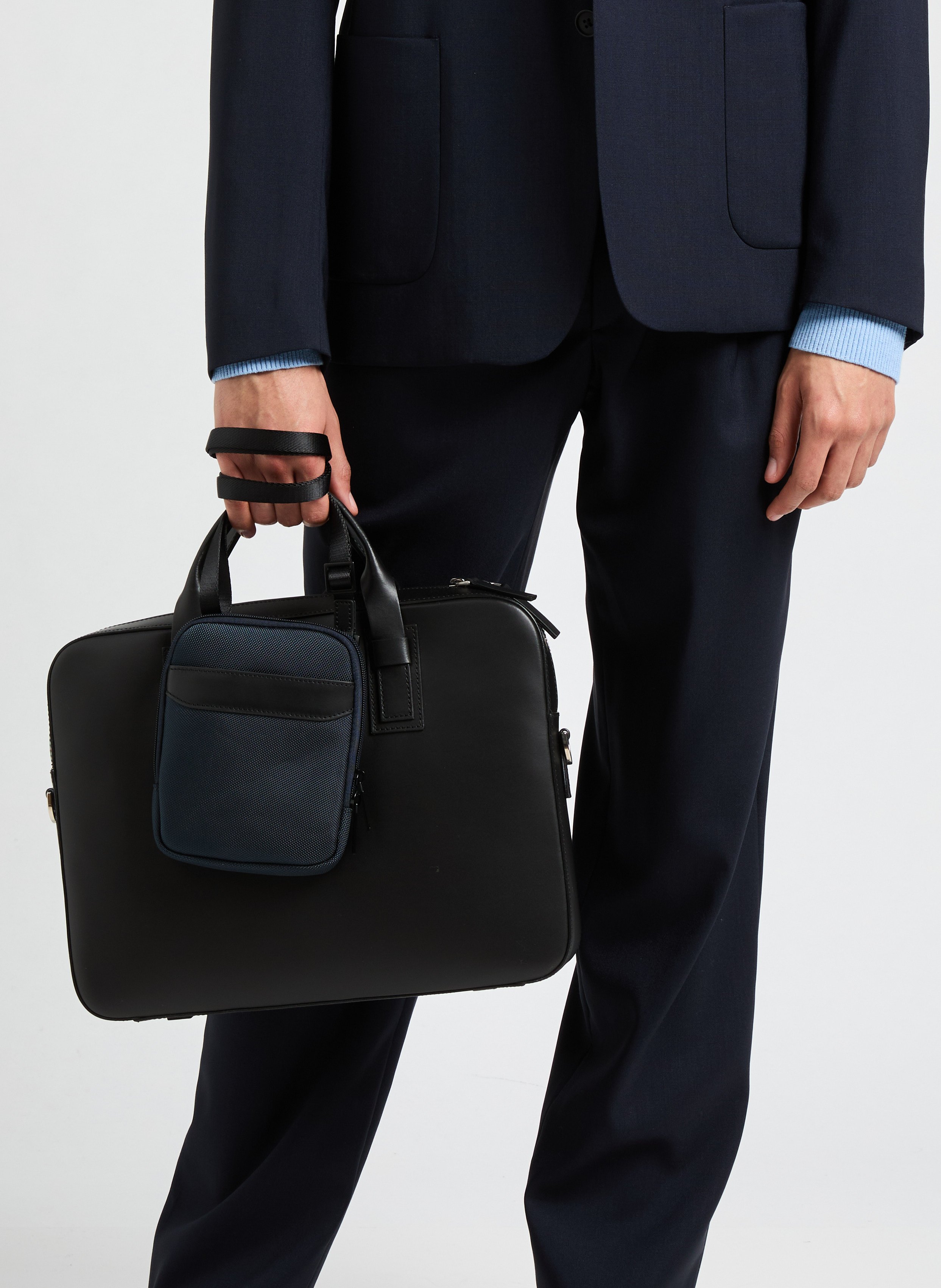 Bi-material pouch SAISON 1865 Blue