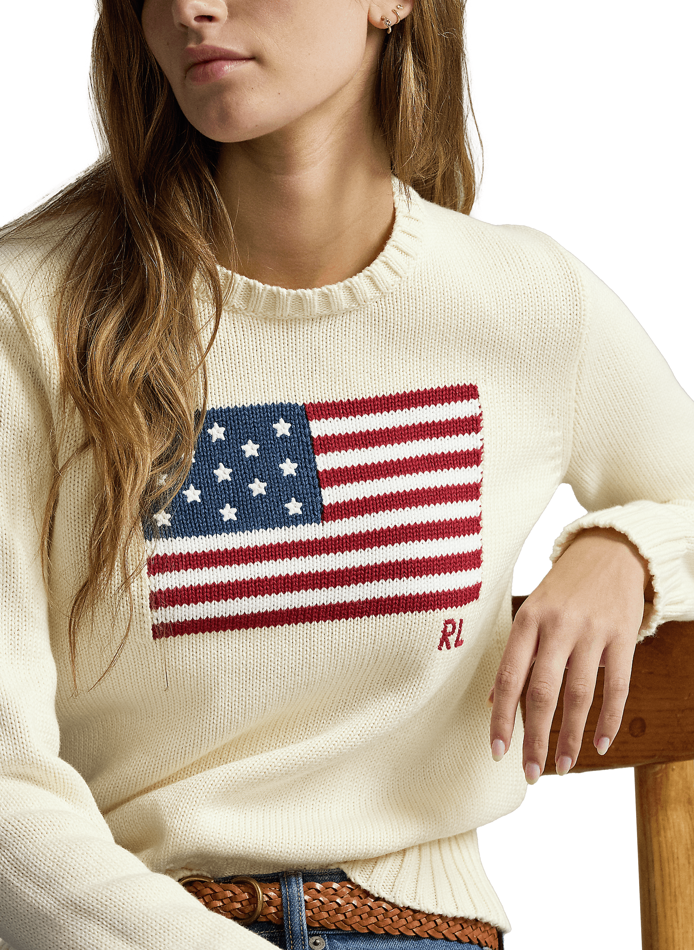 Pull en coton POLO RALPH LAUREN Blanc