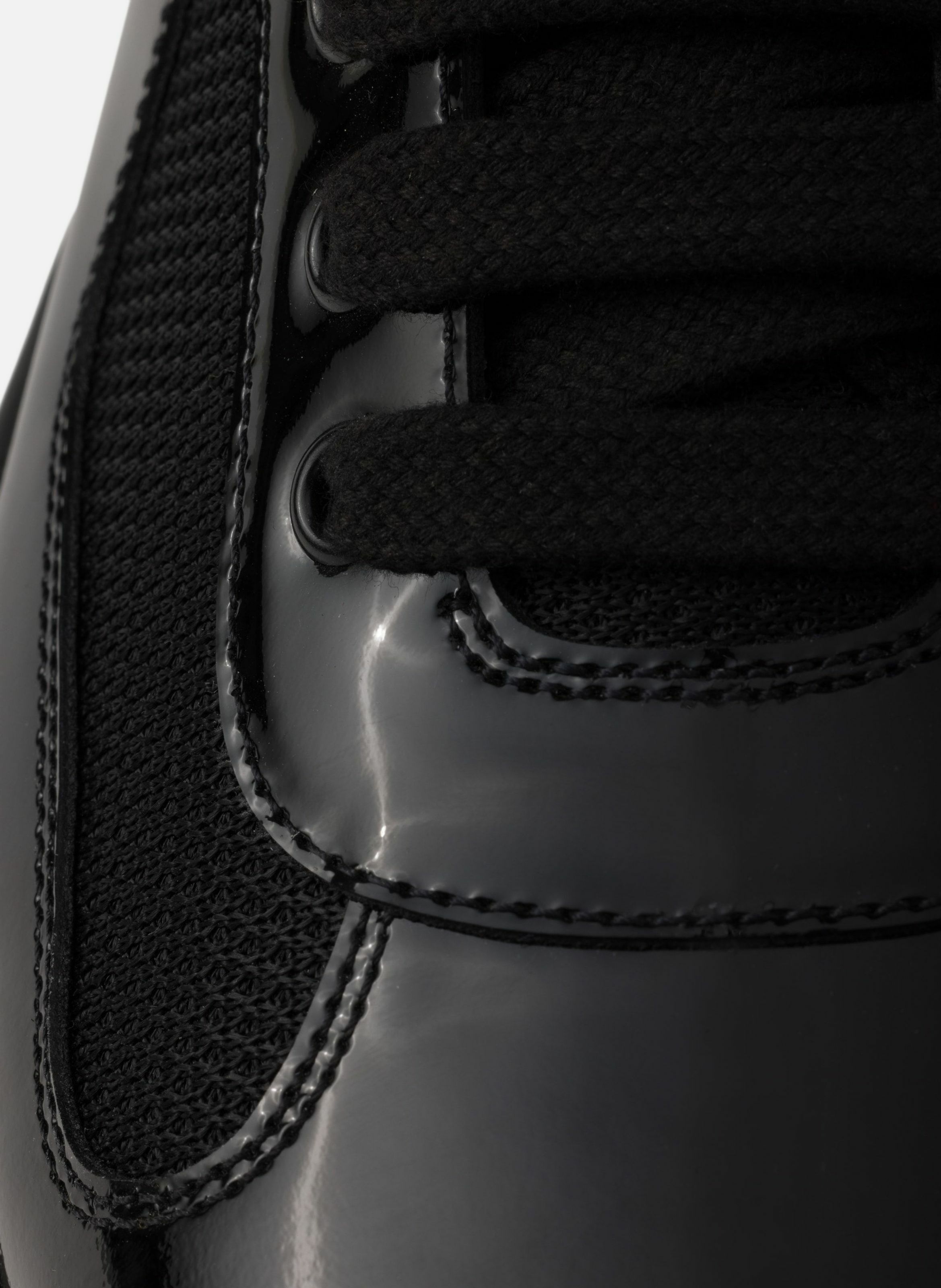 Sneakers prada america’s cup en cuir verni et tiss PRADA Noir