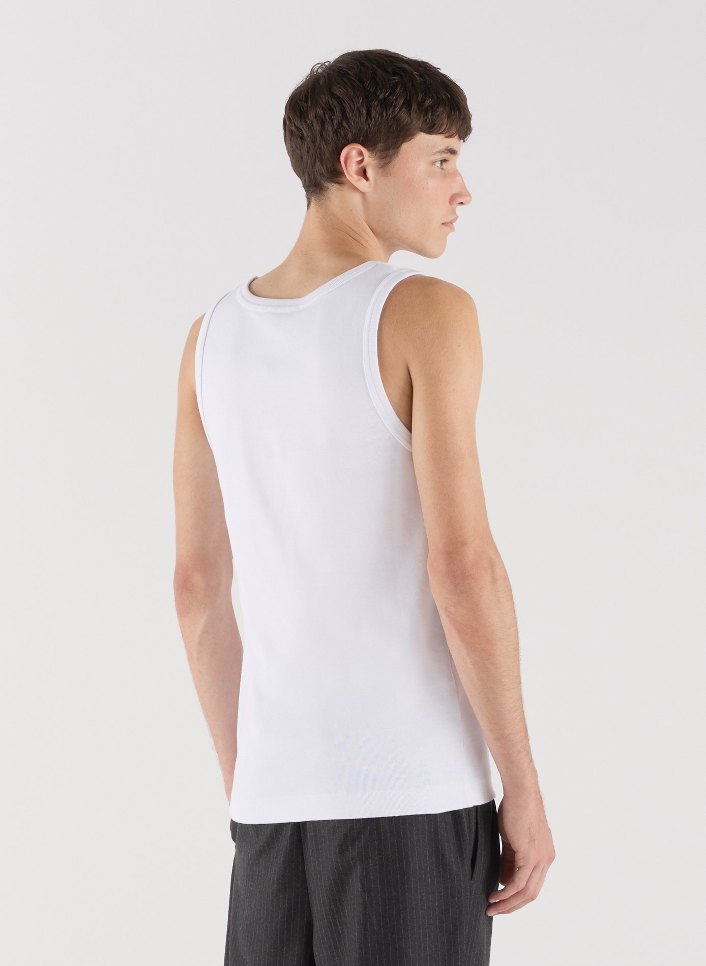 Débardeur Dank col rond en coton Blanc