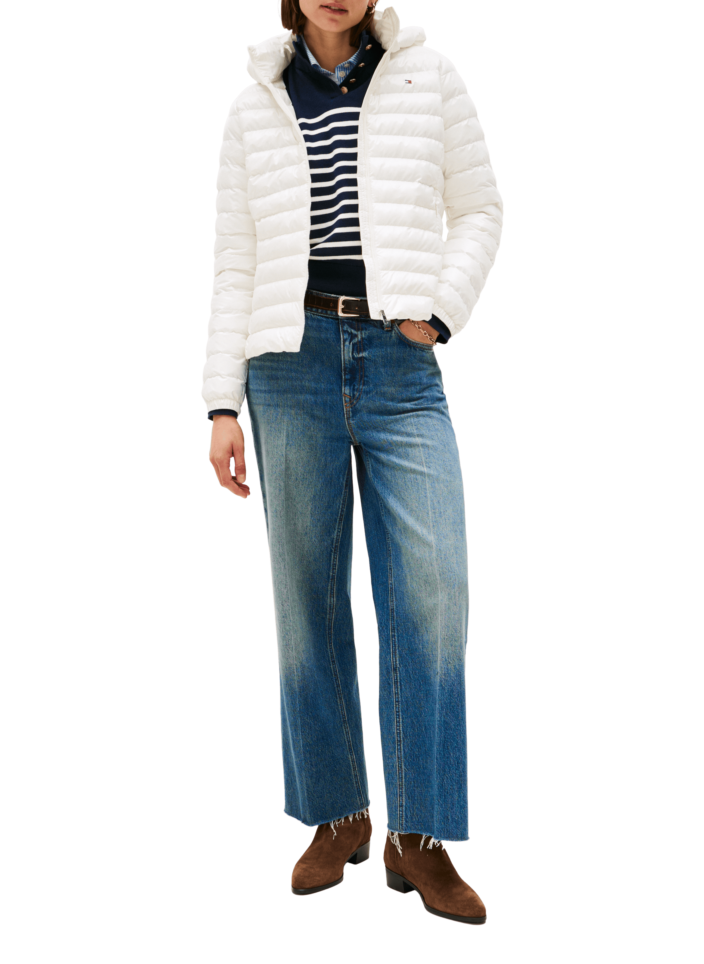 Doudoune déperlante cintrée pliable TOMMY HILFIGER Blanc