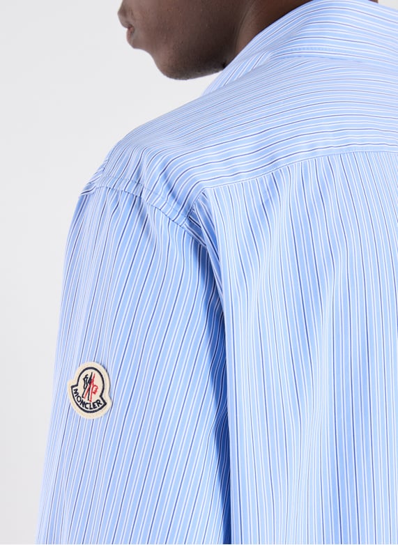Chemise à rayures en coton | Bleu by MONCLER Chemise à rayures en coton Bleu