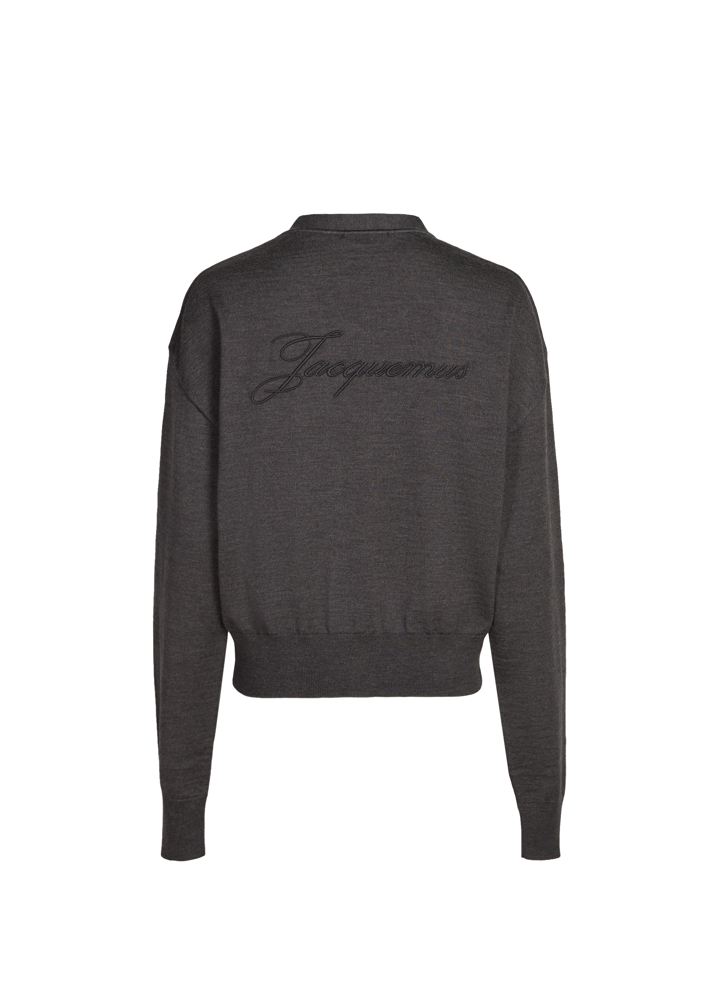 Cardigan cintré en laine JACQUEMUS Gris