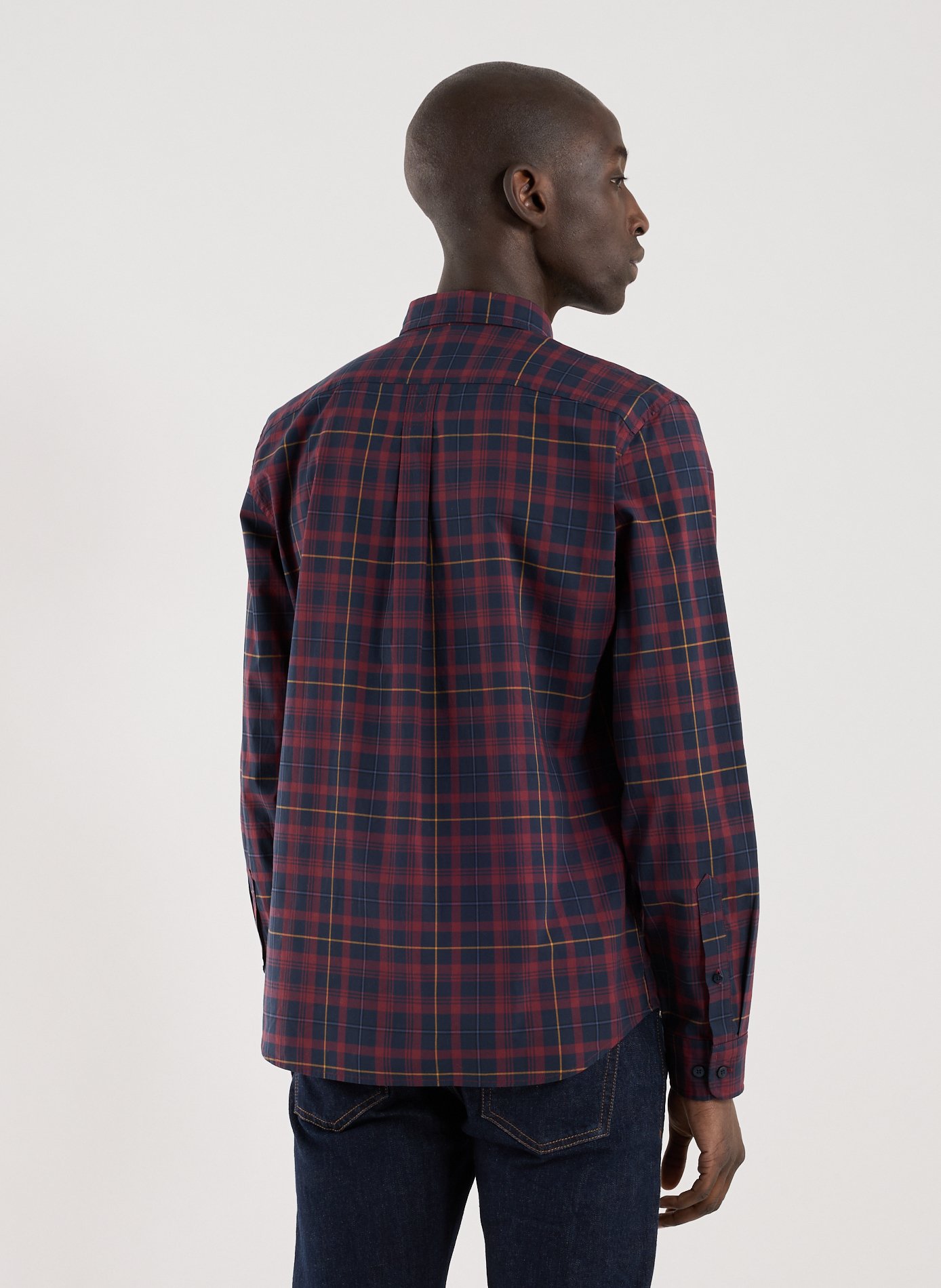 Slim-fit cotton check shirt TIMBERLAND Red