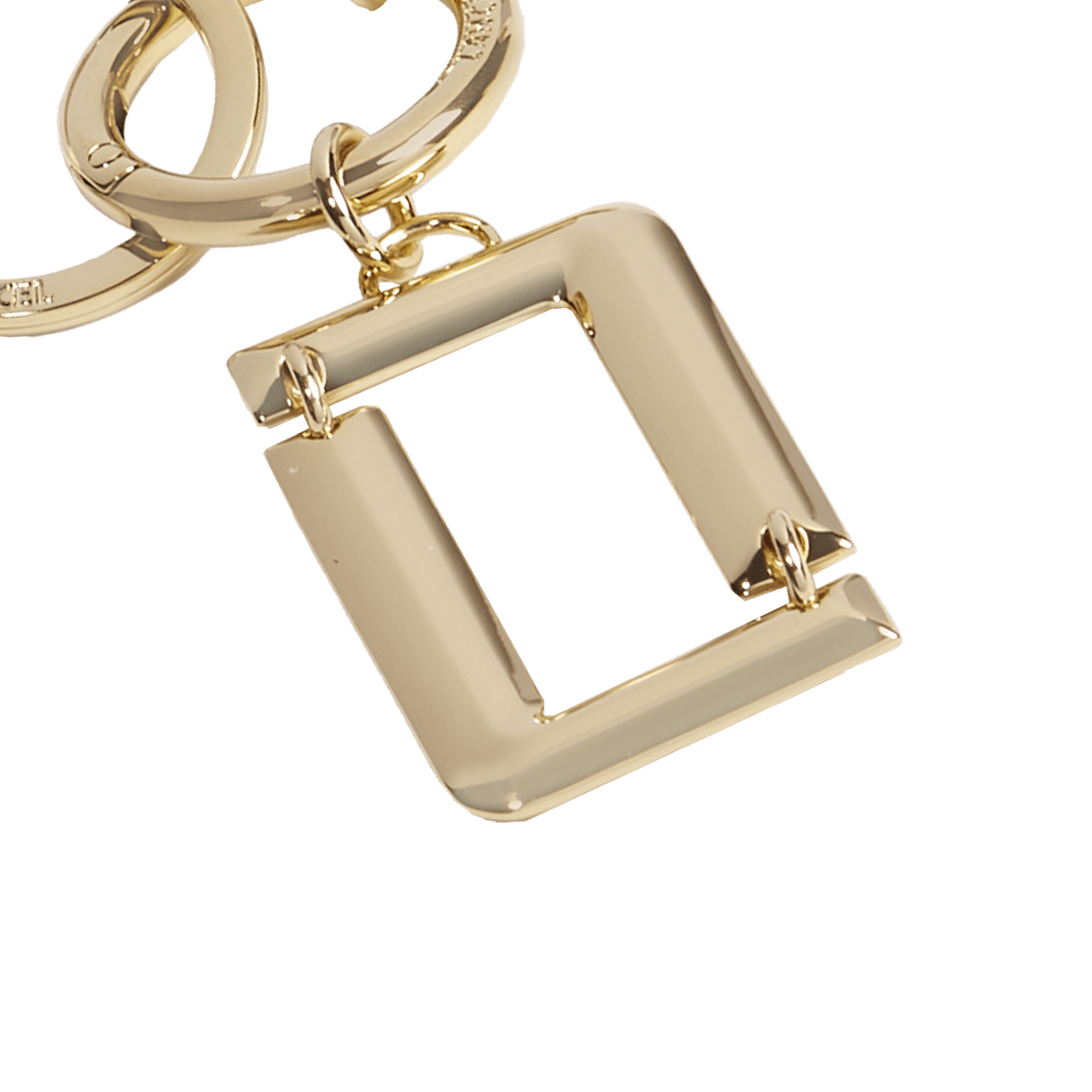 Porte-clés signature angèle de lancel en métal LANCEL Doré