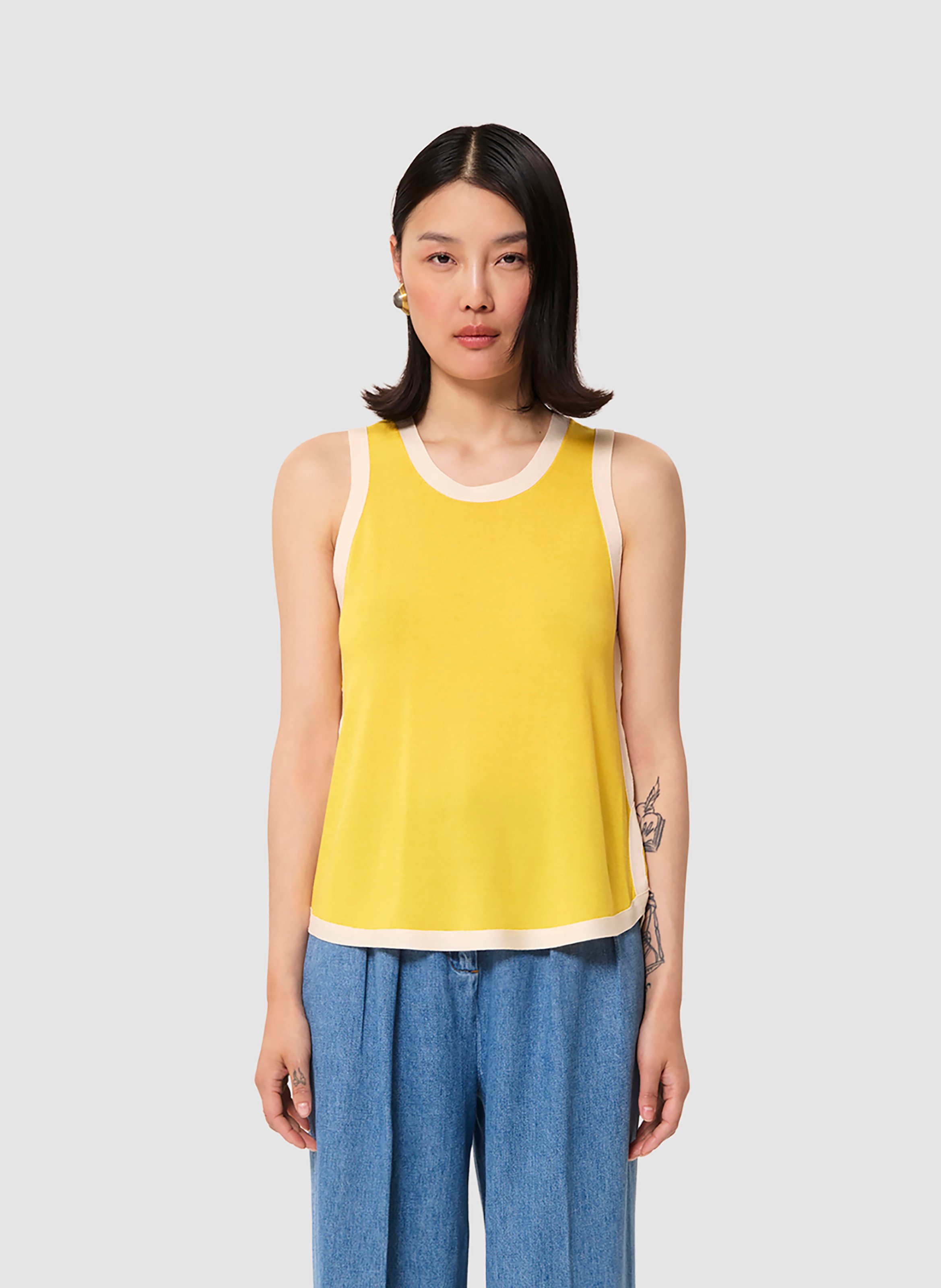 TARA JARMON Débardeur prentiss Jaune