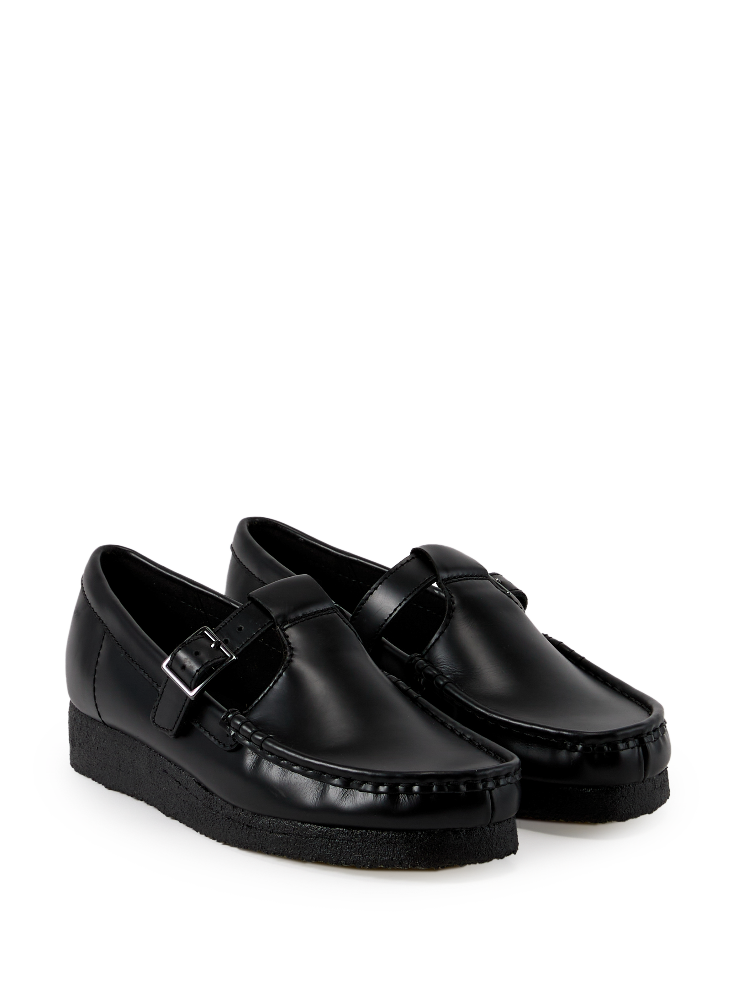 Calfskin leather loafers CLARKS Black