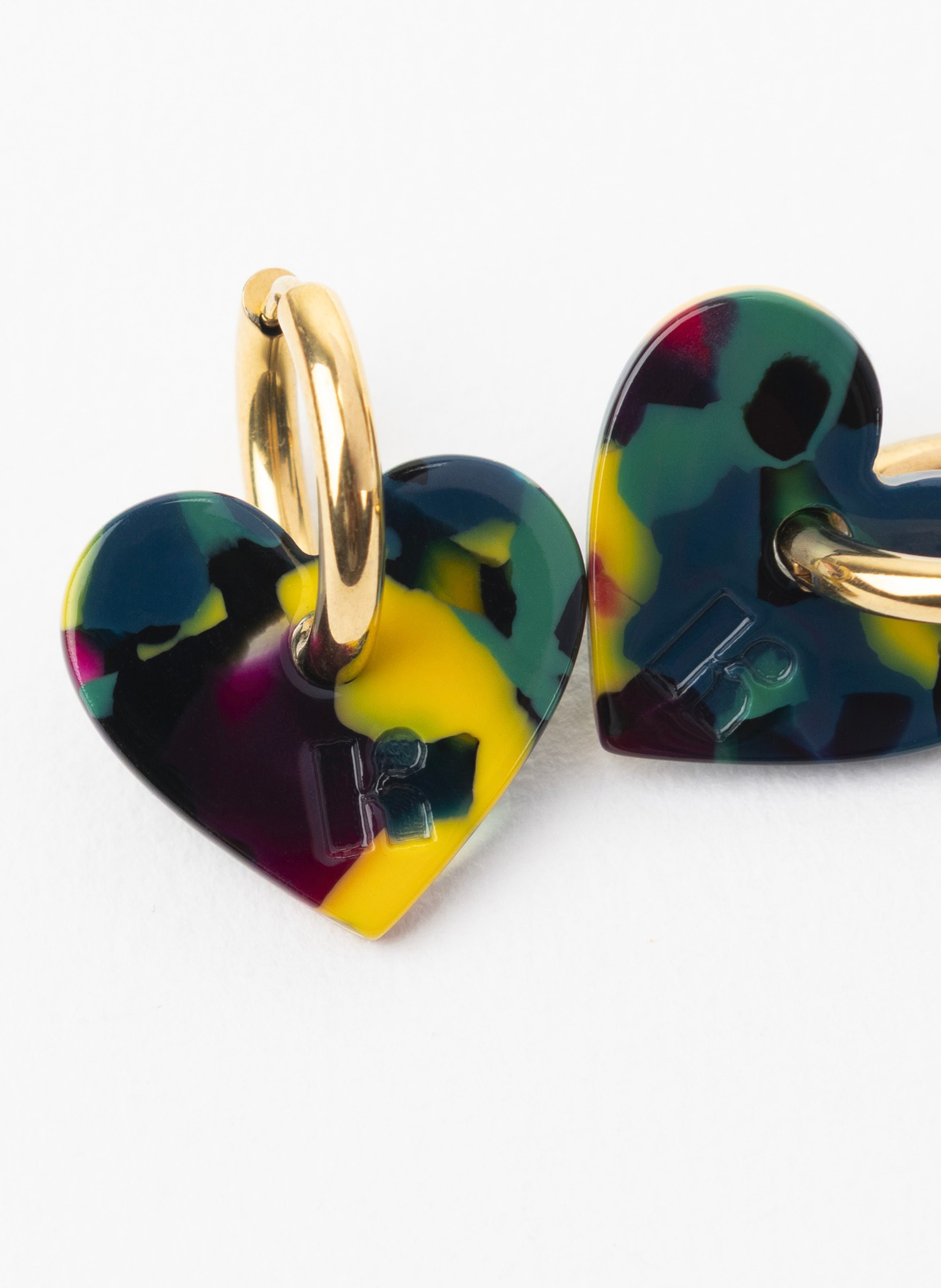 Boucles d'oreilles lova lova avec anneaux en acier inoxydable doré KURAGE GINZA Multicolore
