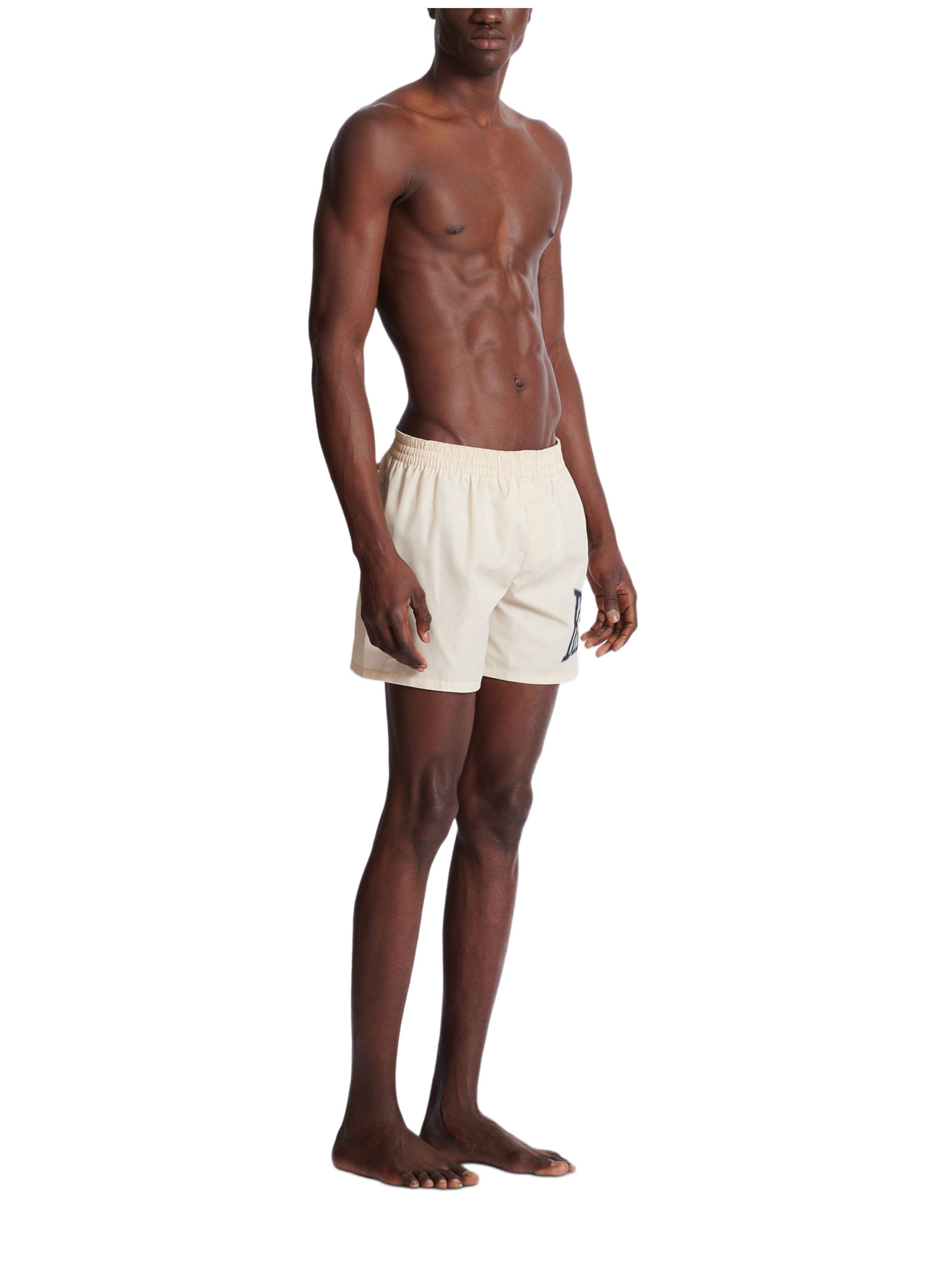 Short de bain à imprimé BALMAIN Beige