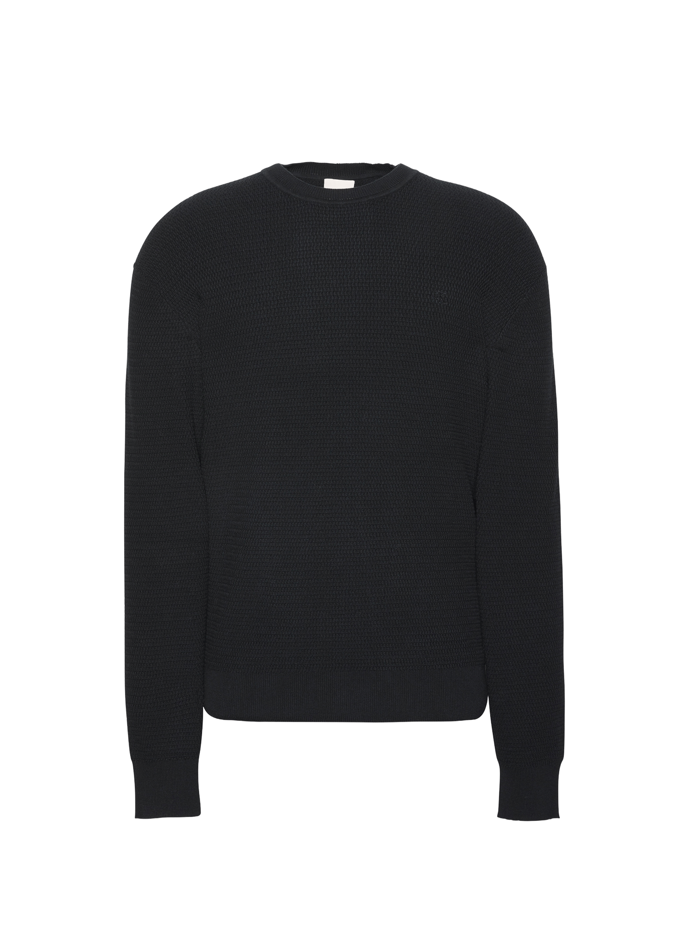 Pull en coton texturé CALVIN KLEIN Noir