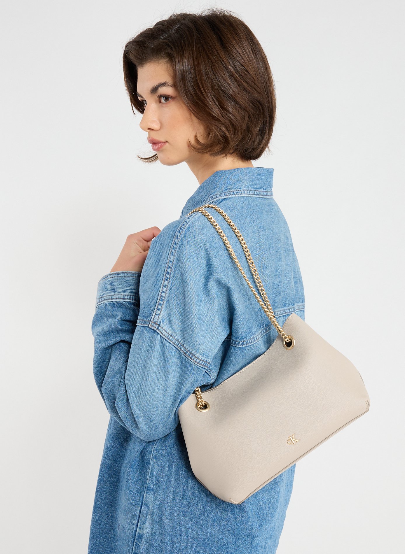 Sac épaule CALVIN KLEIN Marron