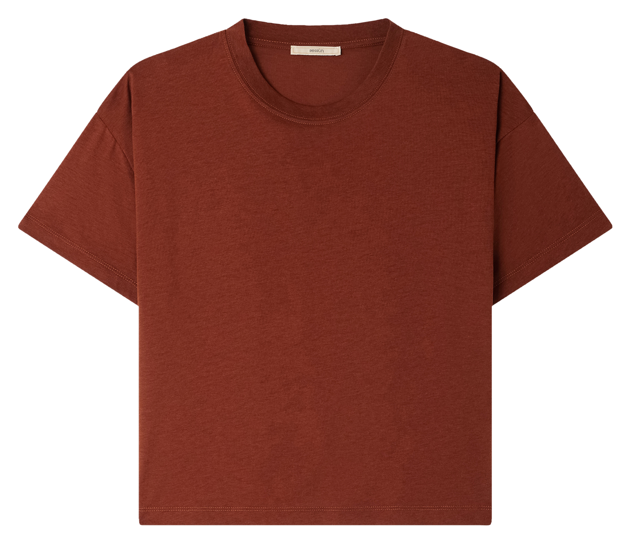 Tee-shirt oversize col rond too SESSUN Marron