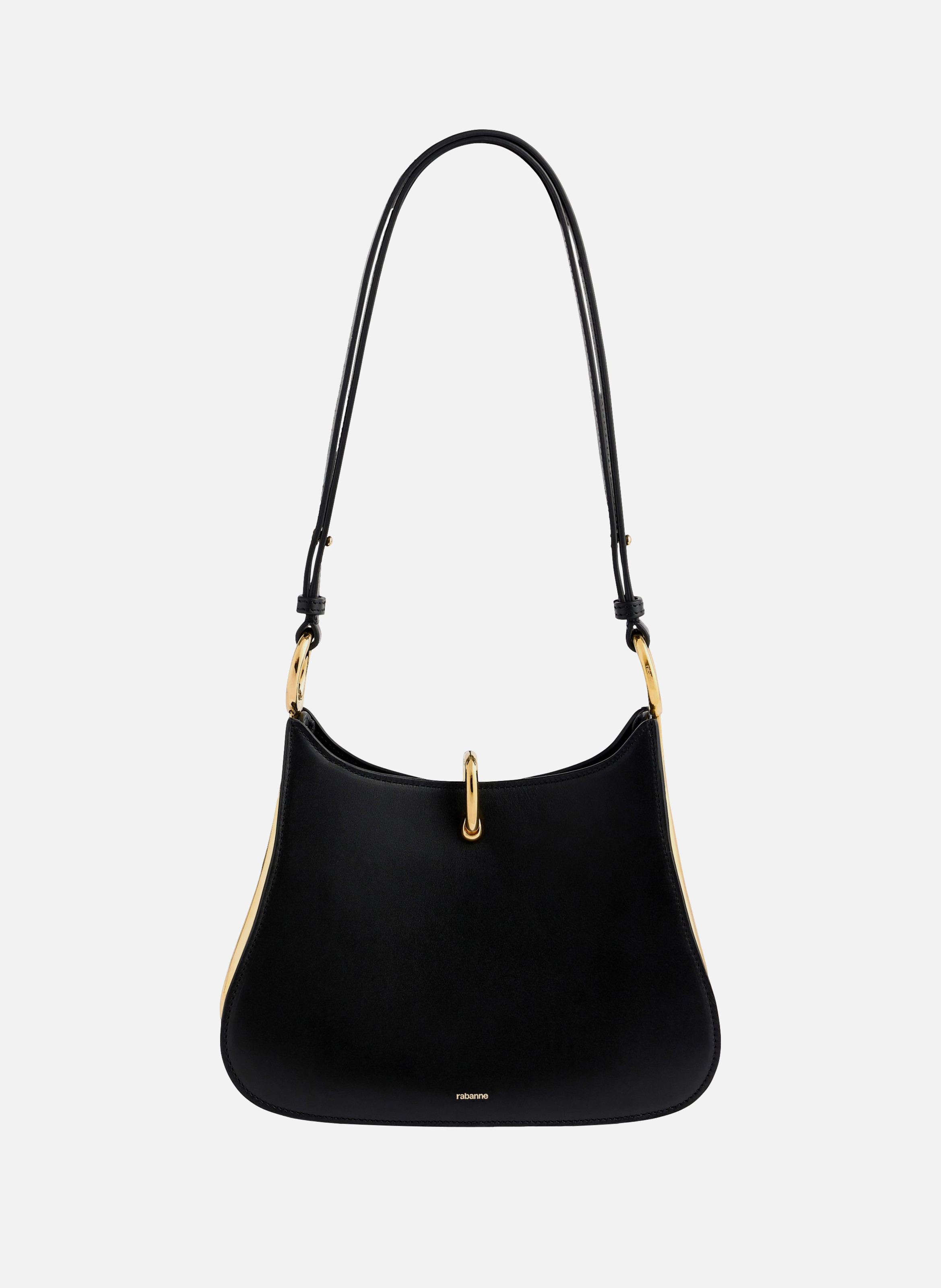 Sac ring taille moyenne en cuir RABANNE Noir