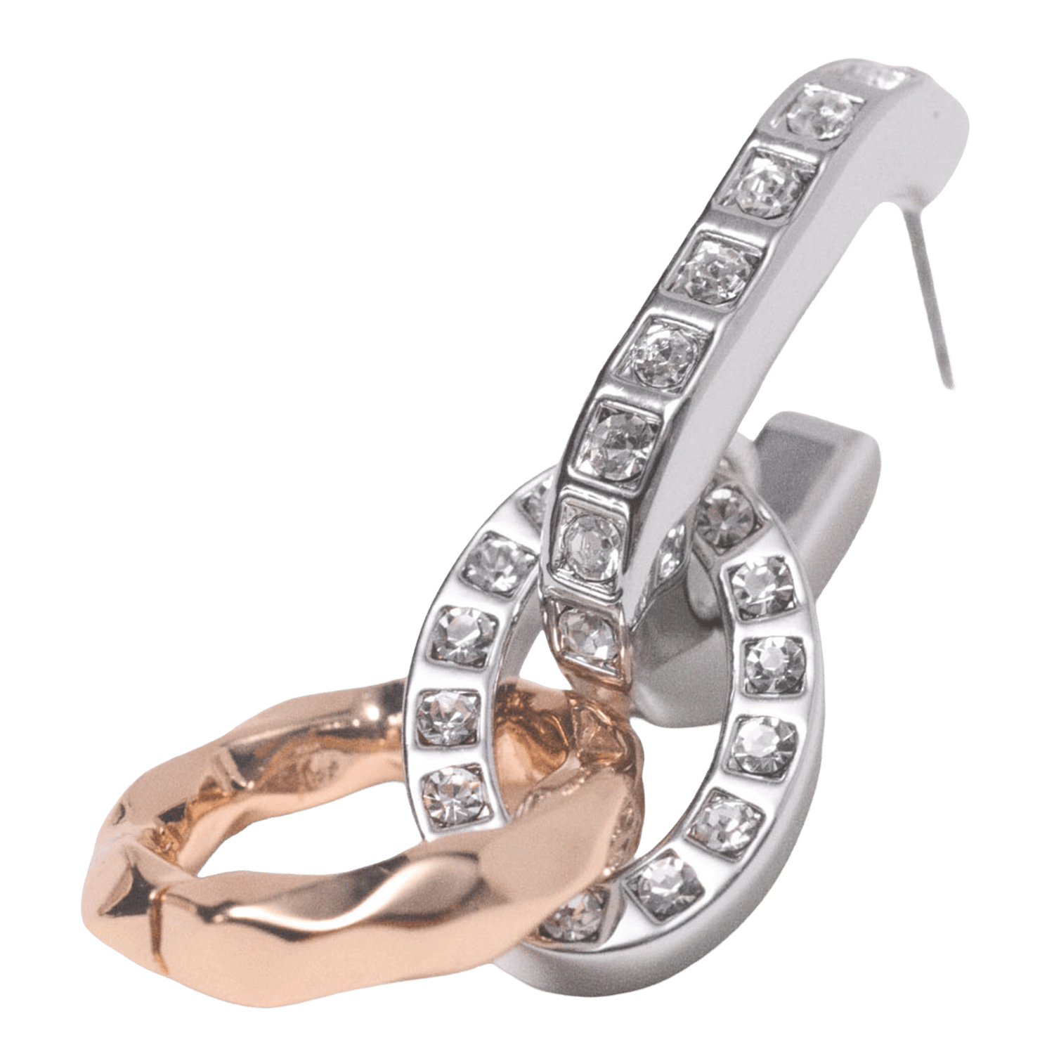 Boucles d'oreilles strassées Doré