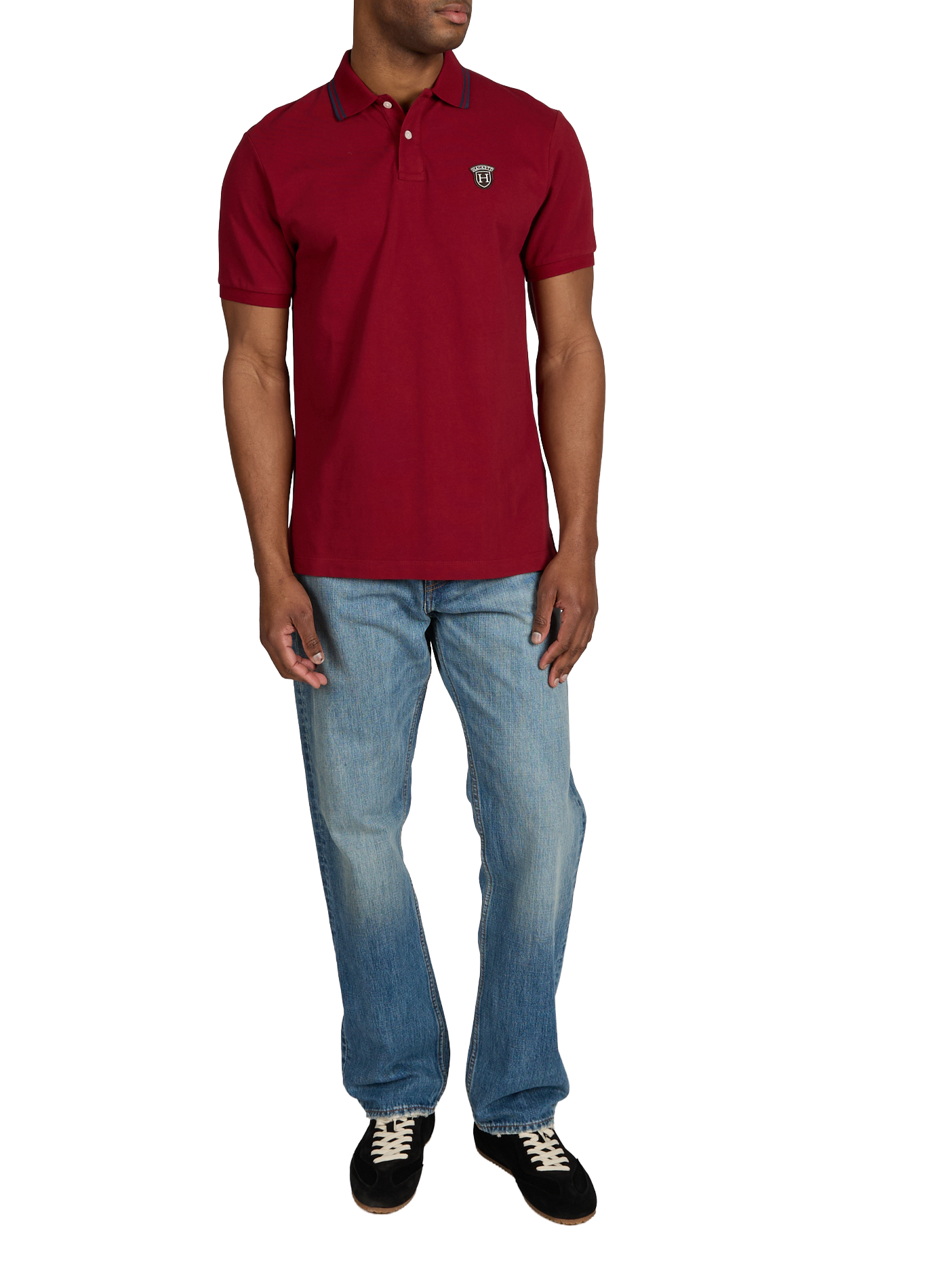 Polo à manches courtes en coton HACKETT Rouge