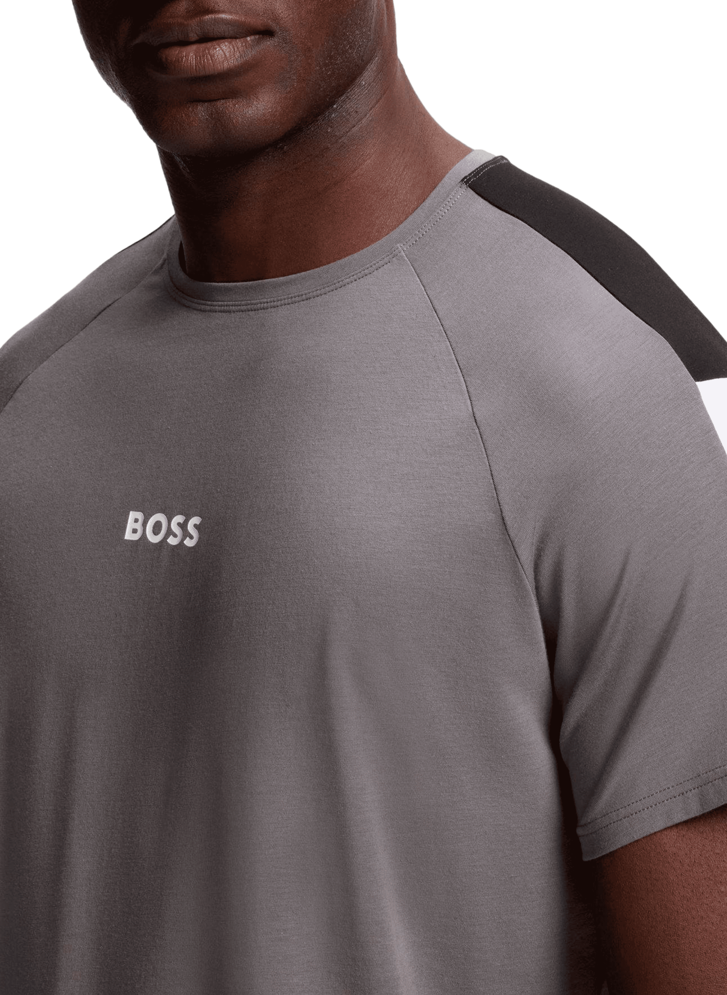 Ensemble de pyjama court en coton mélangé BOSS Gris