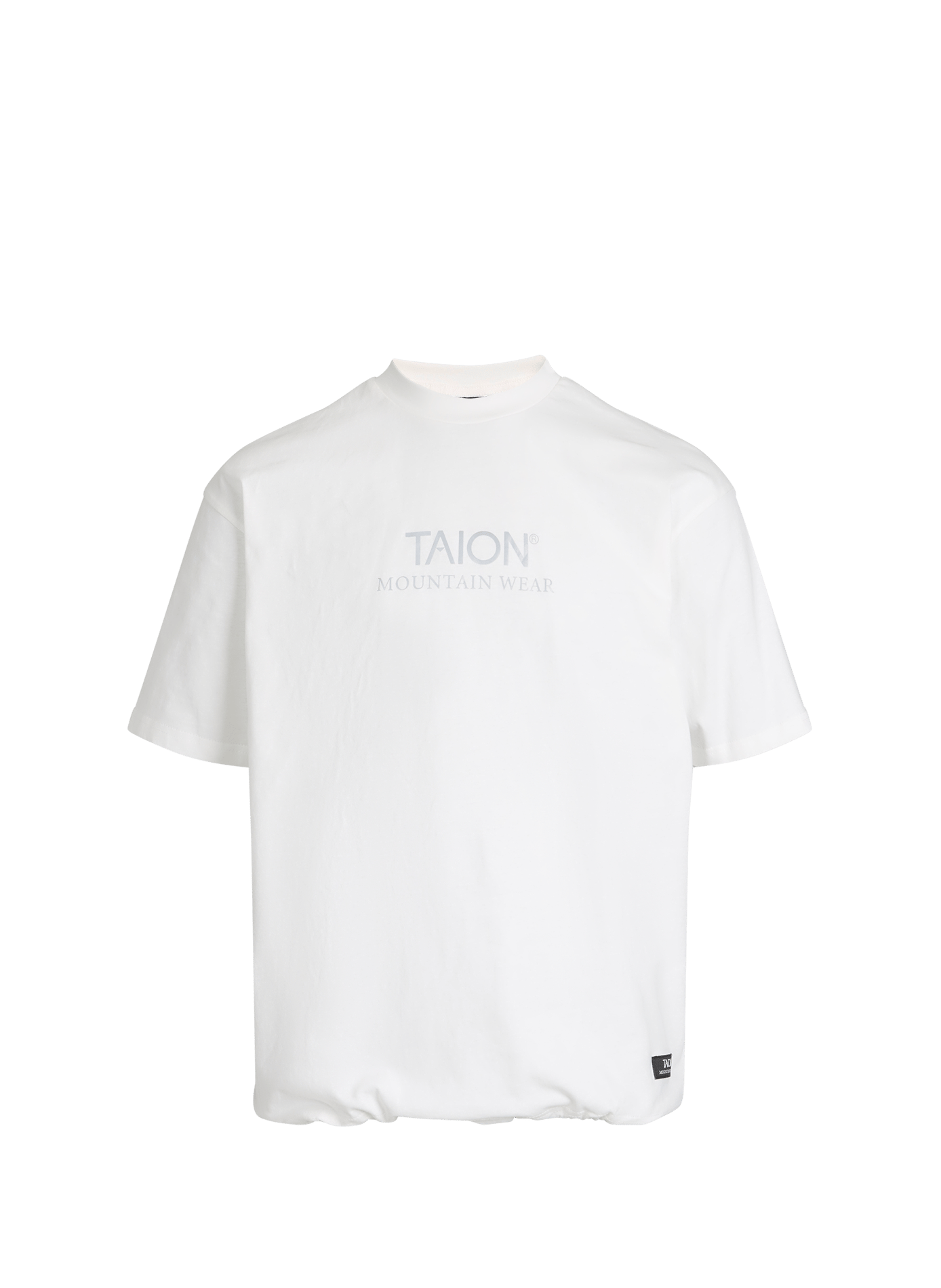 T-shirt with adjustable hem in cotton TAION Beige