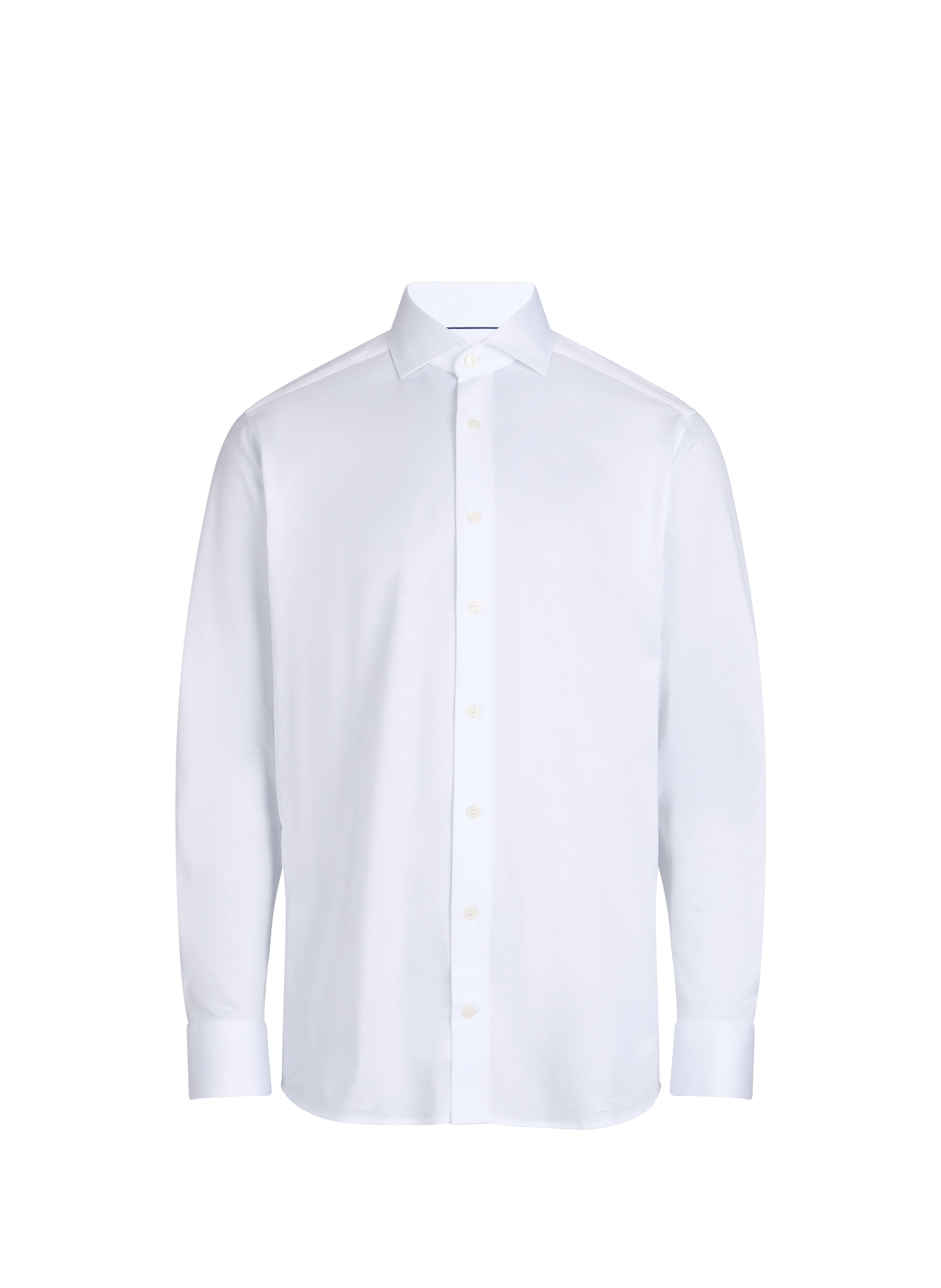 Chemise droite jacquard en coton ETON Blanc