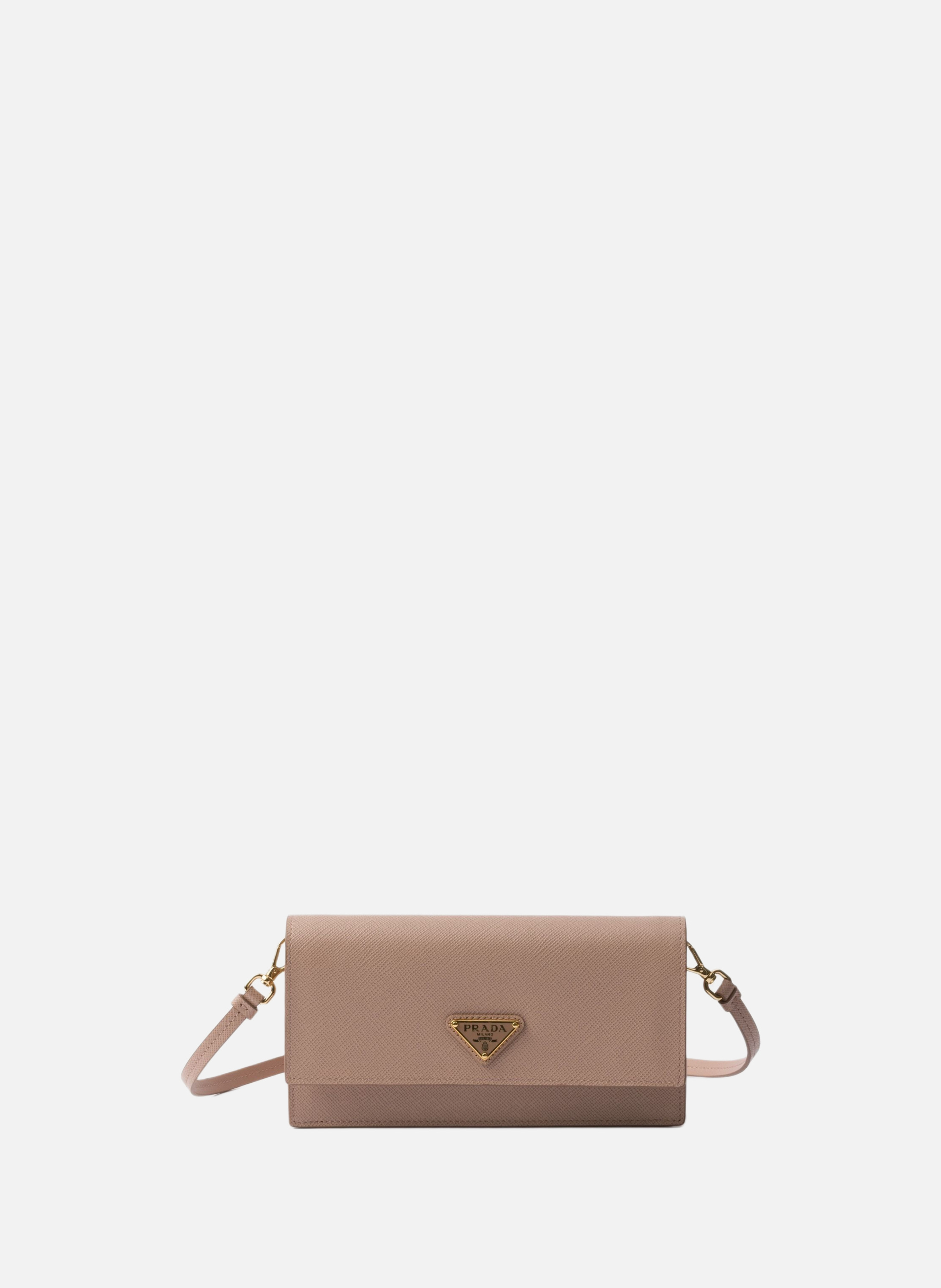 Mini sac en cuir saffiano PRADA Rose