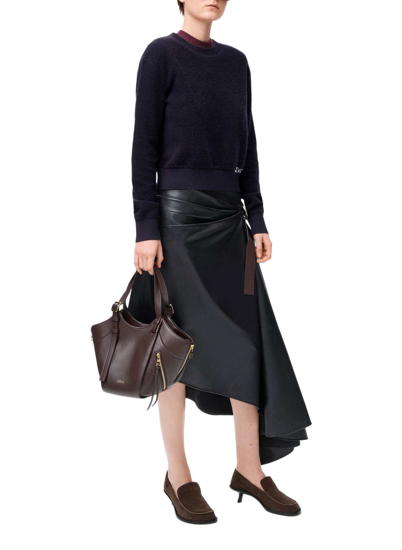 Straight wool embroidered sweater LOEWE Blue