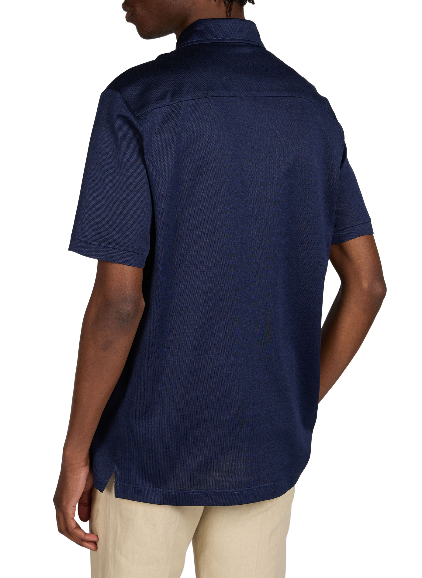 Short sleeve cotton polo shirt ETON Blue