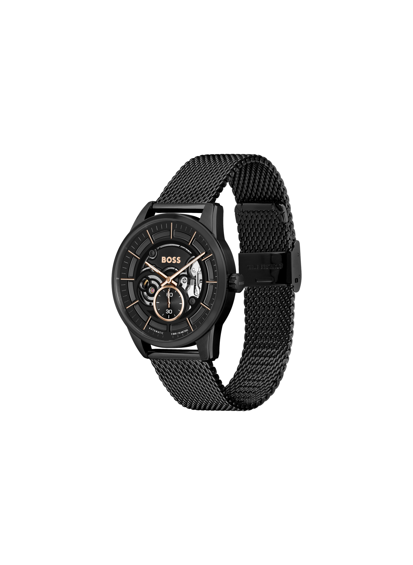 Montre quartz Sophio en acier inoxydable BOSS MONTRES Noir