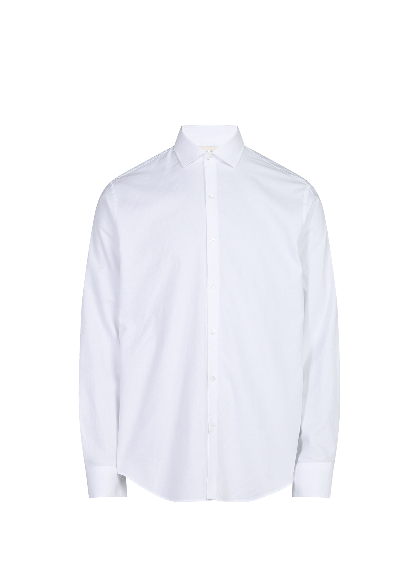 Camisa entallada de algodón mezclado CALVIN KLEIN Blanco