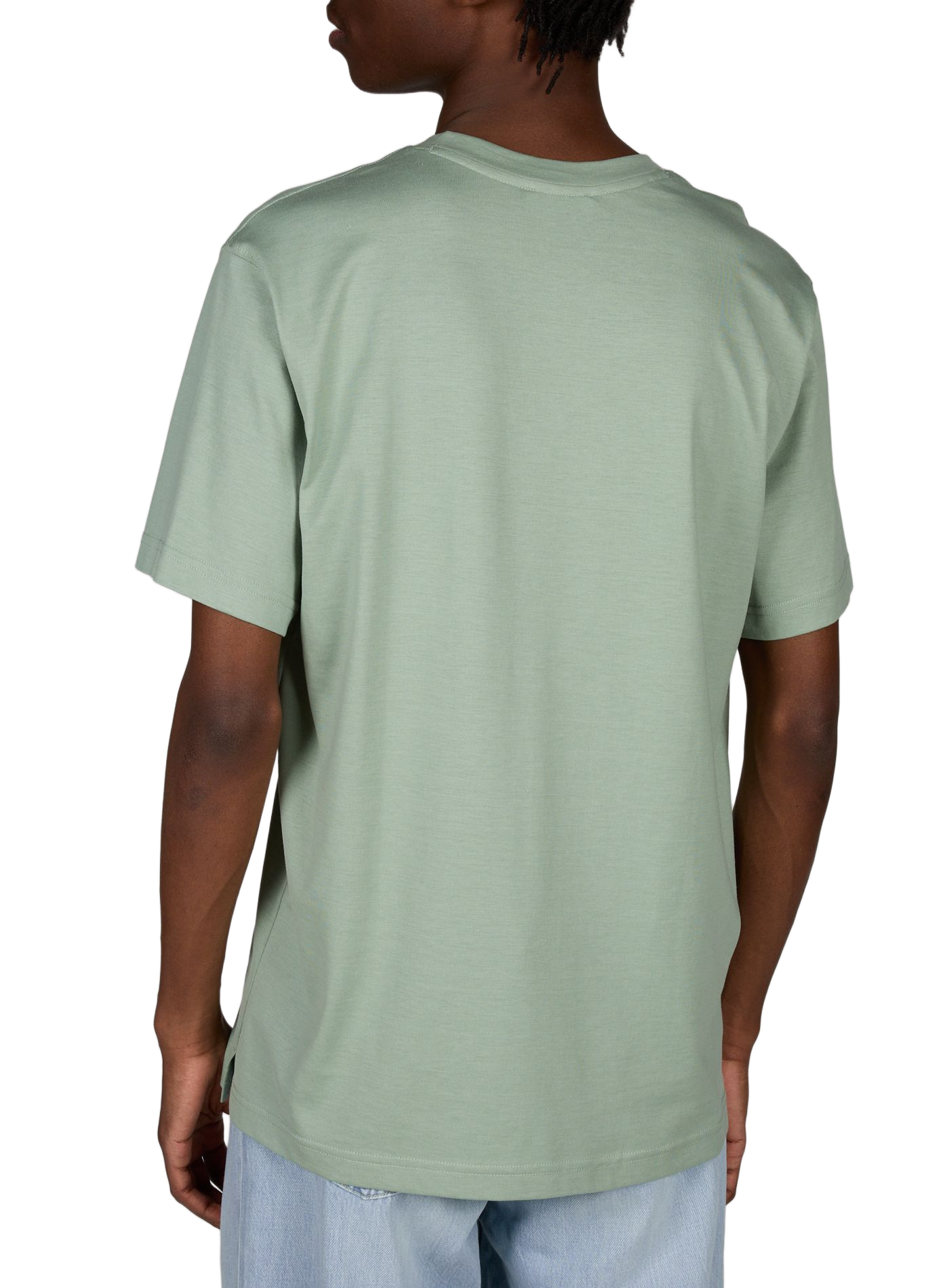 Solid straight-cut T-shirt ETON Green