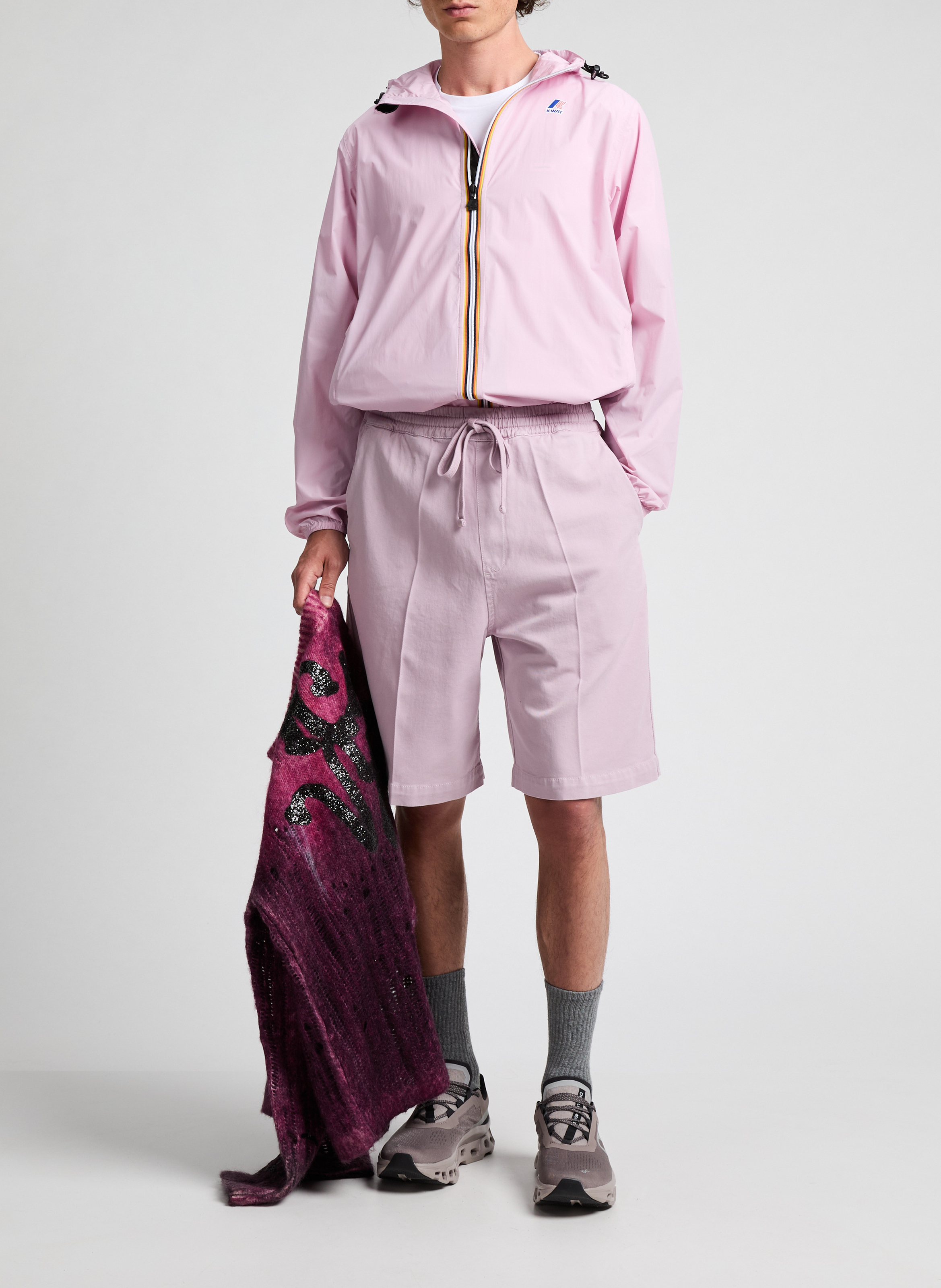 Blouson Le vrai Claude 4.0 à capuche | Rose K-WAY Homme