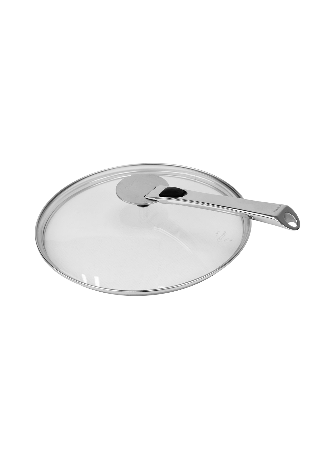 Couvercle en verre bombé Platine CRISTEL Transparent