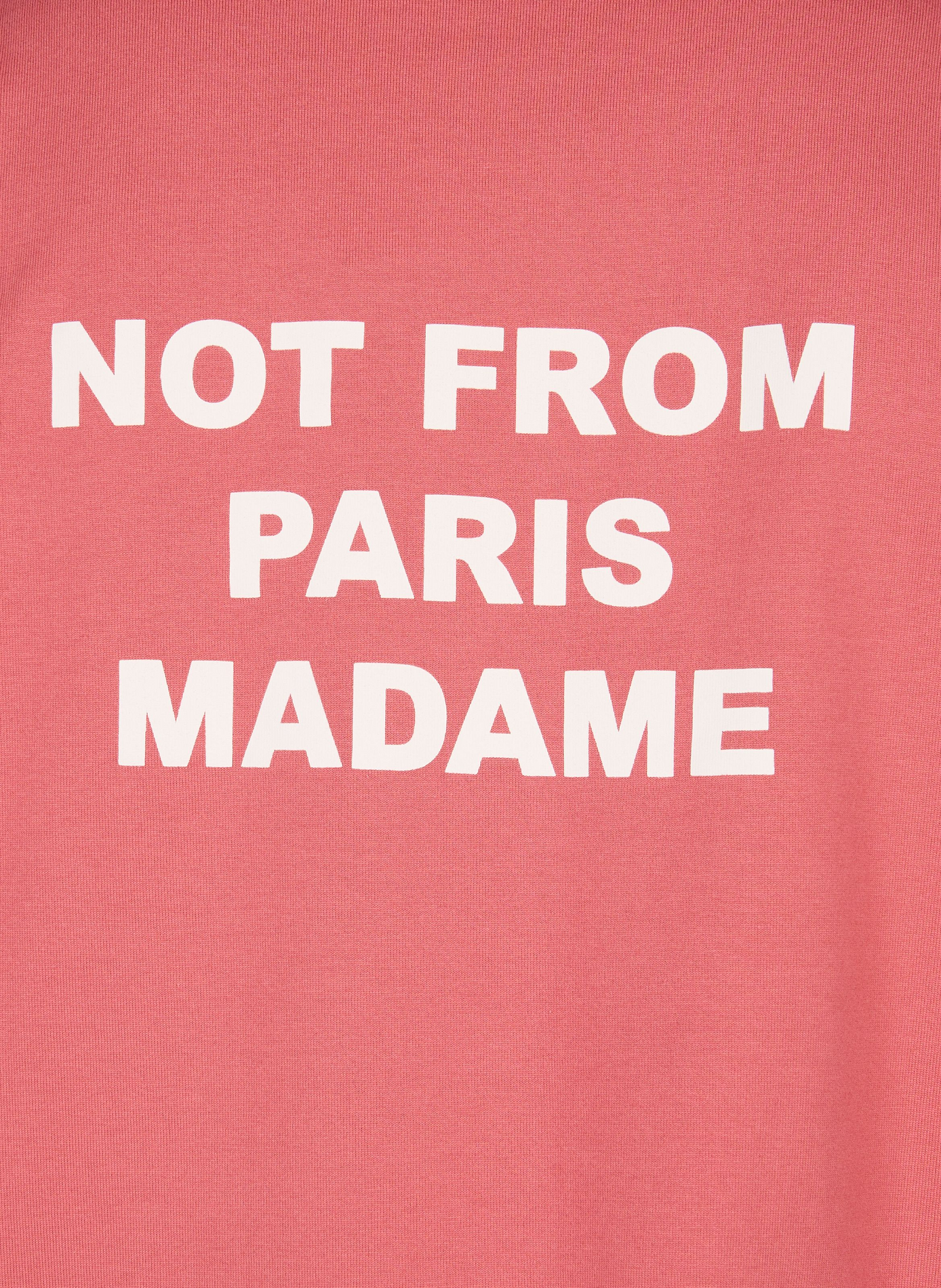 Long-sleeved T-shirt with slogan print on the back in cotton. DROLE DE MONSIEUR Pink